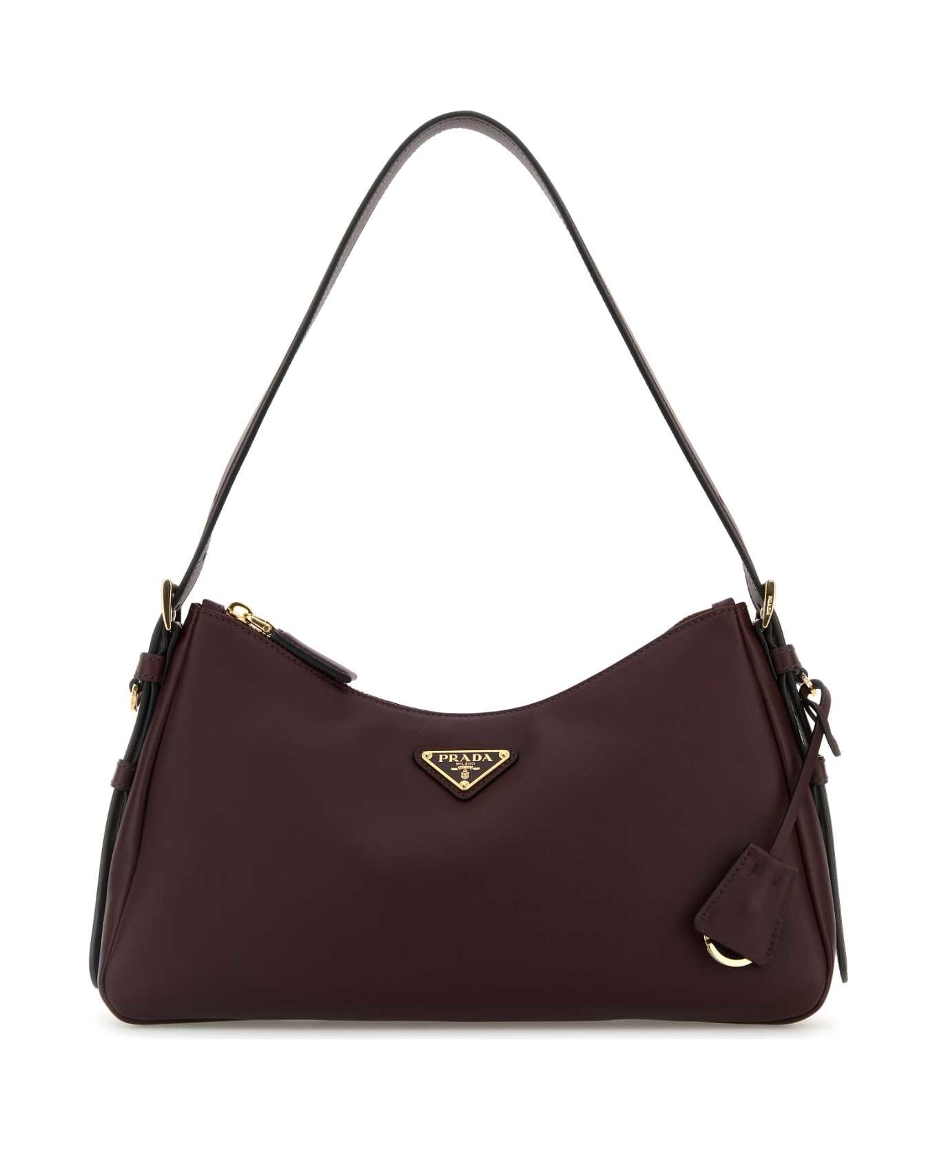 Prada Grape Leather Medium Aimã©e Shoulder Bag - BORDEAUXN