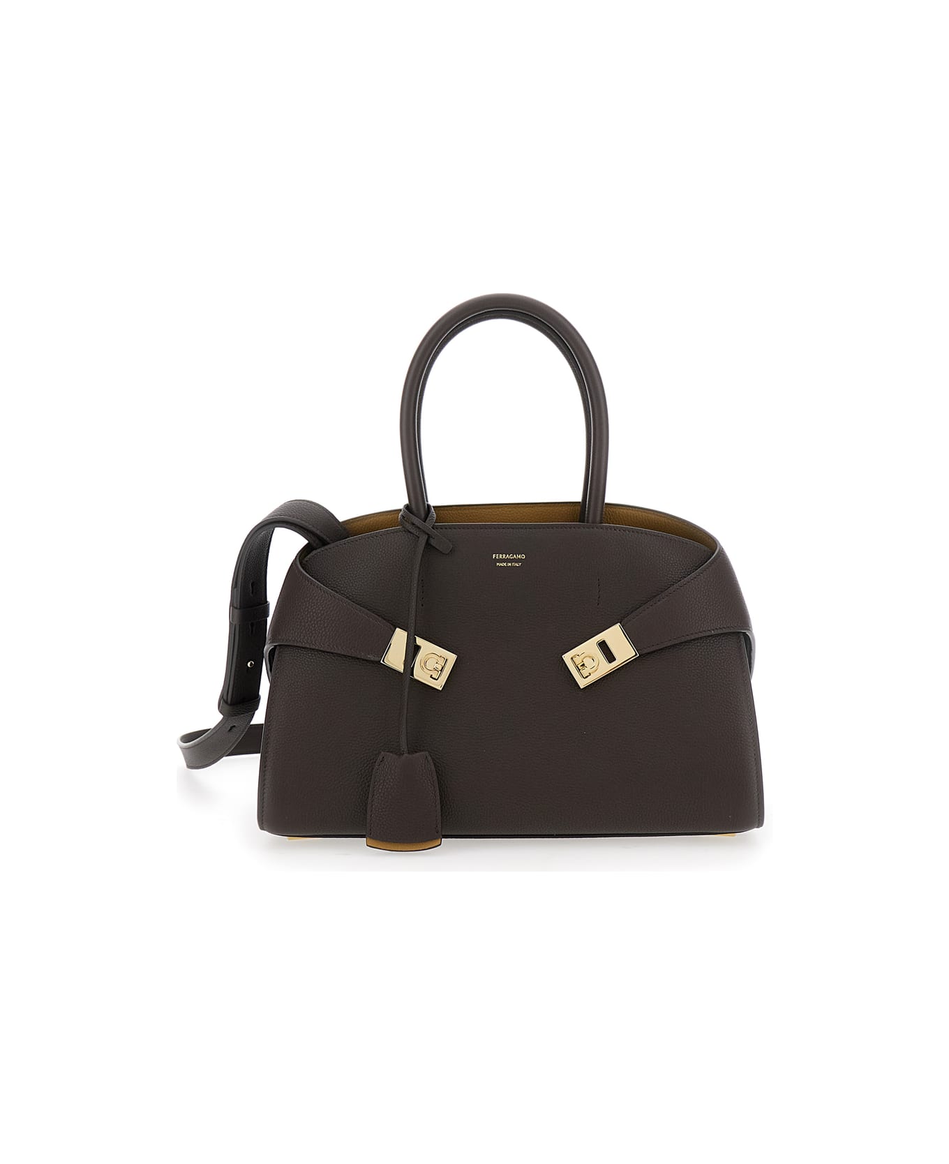 Ferragamo Hug Th S Top Handle 31,5x19,0x22,0 - Brown