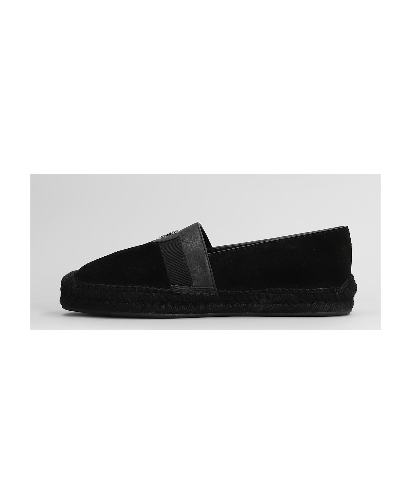 Christian Louboutin Alfarica Flat Espadrilles In Black Leather - black