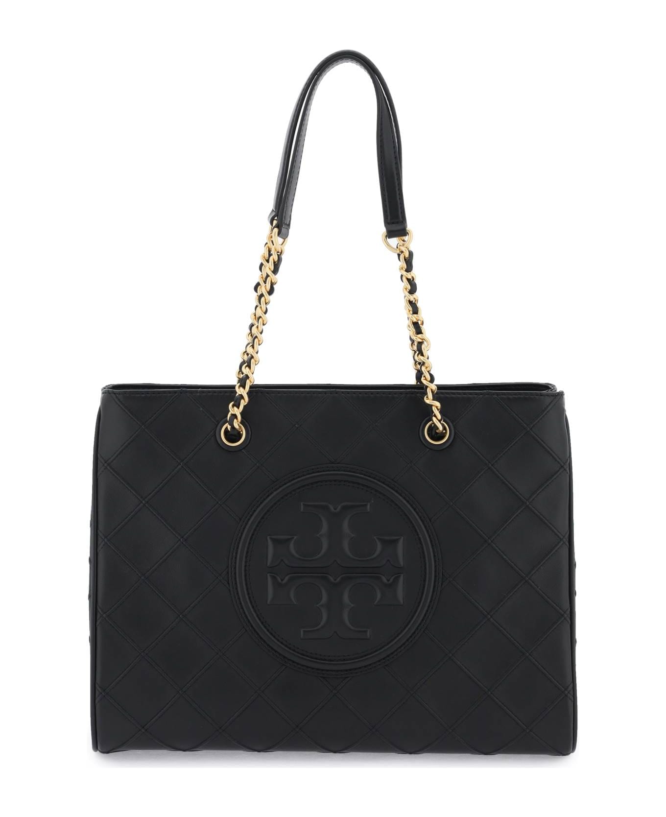 Tory Burch 'fleming Soft' Quilted Black Leather Bag - Black