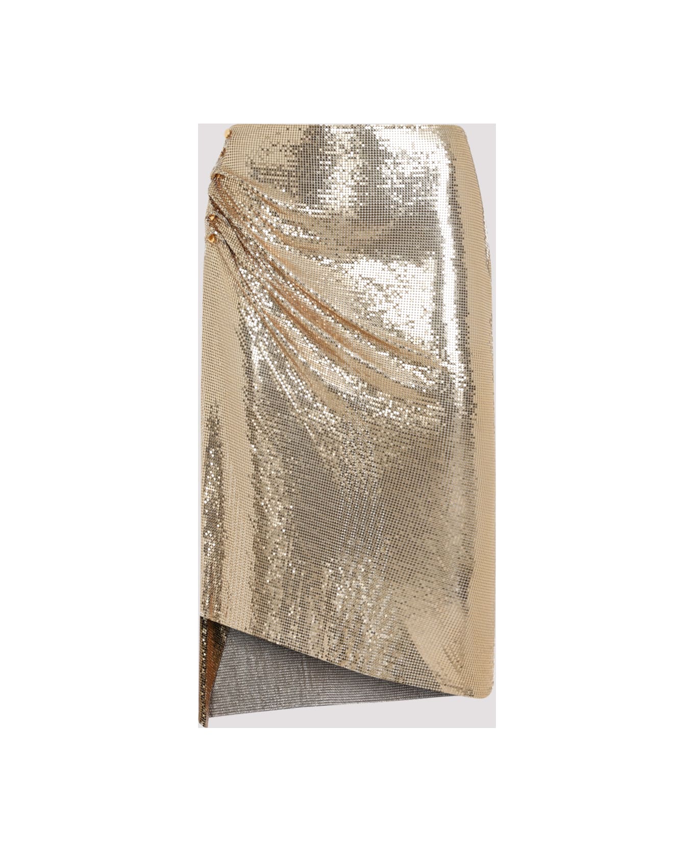 Paco Rabanne Knee Skirt - Gold
