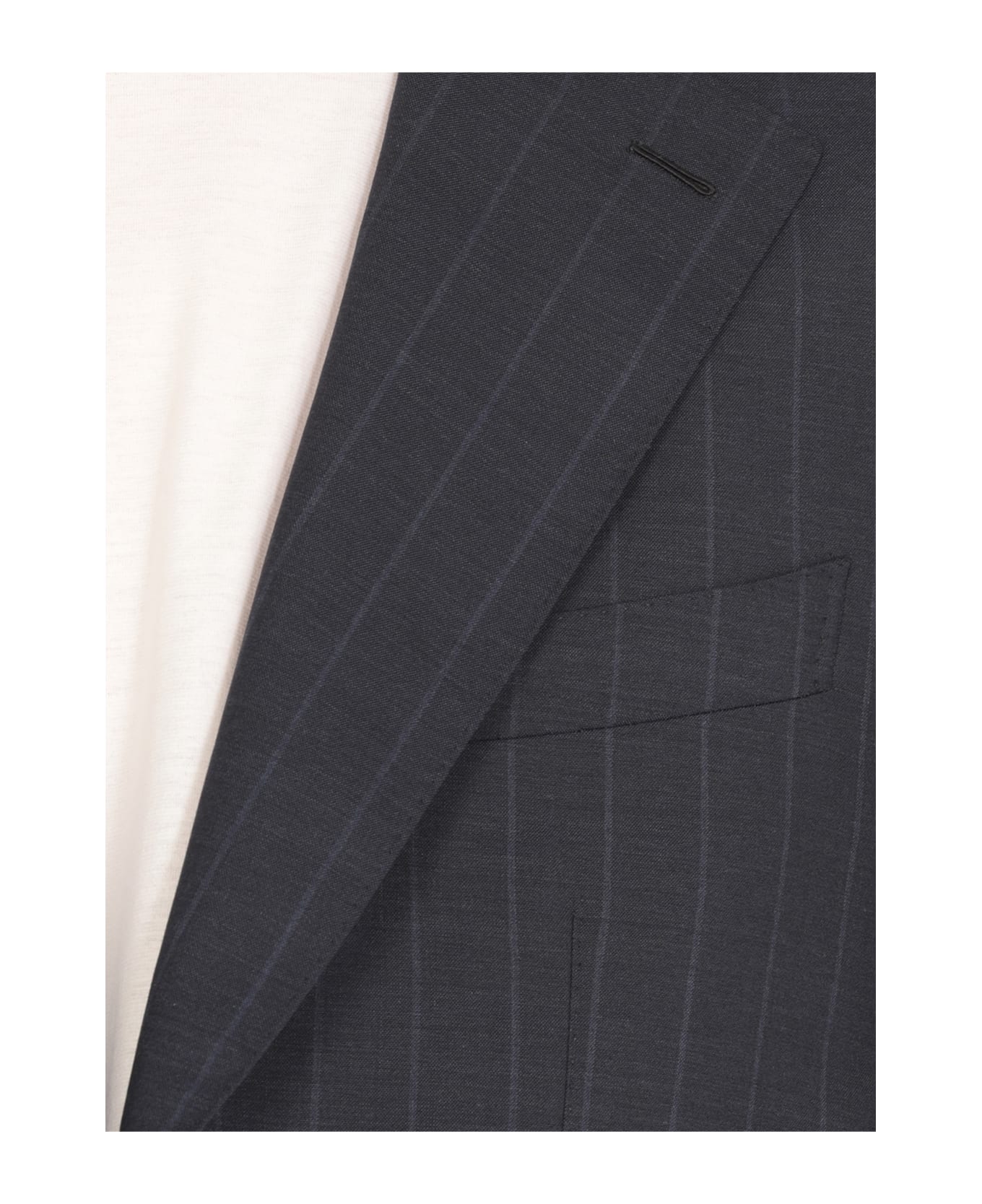 Caruso Wool Suit - Blue