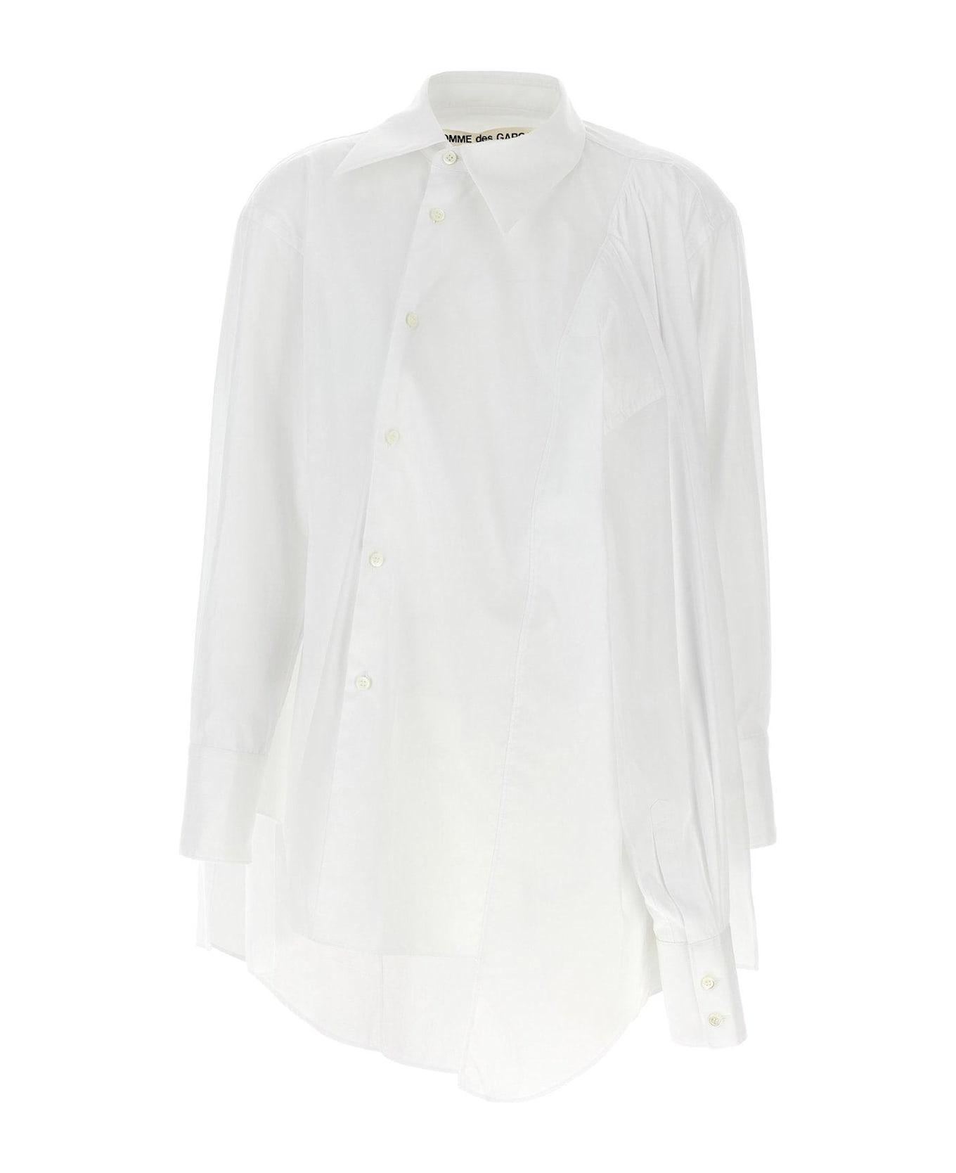 Comme des Garçons 4 Long Cuffed Sleeve Shirt - White