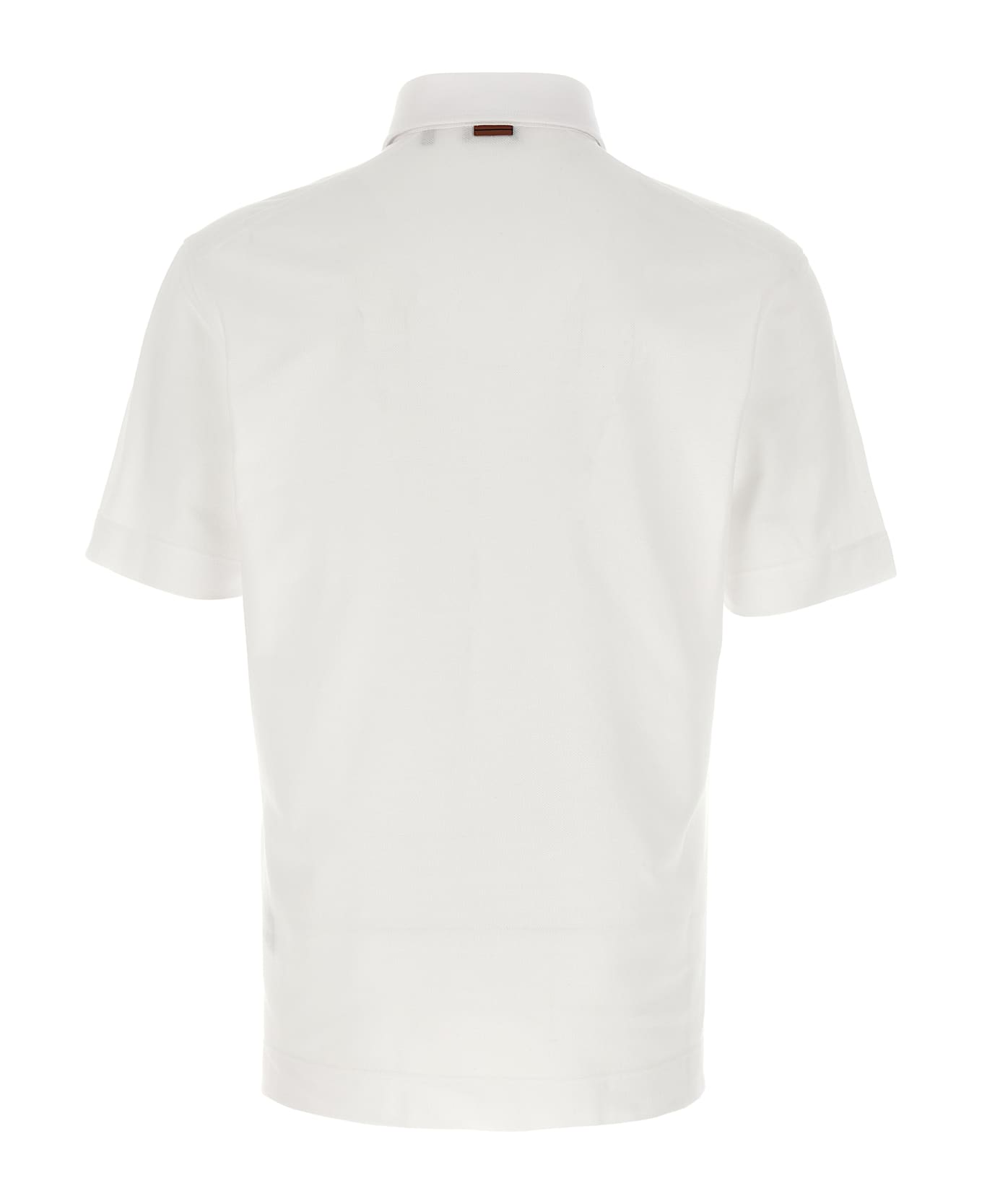 Zegna Piqué Polo Shirt - White