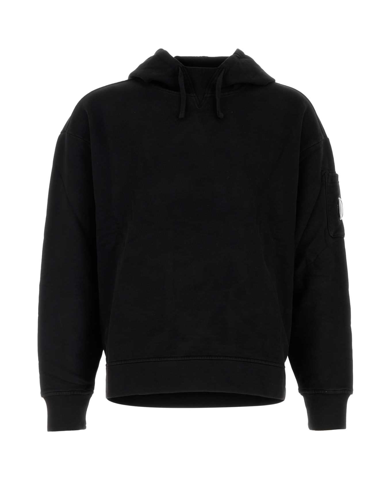 C.P. Company Black Cotton Sweatshirt - Black