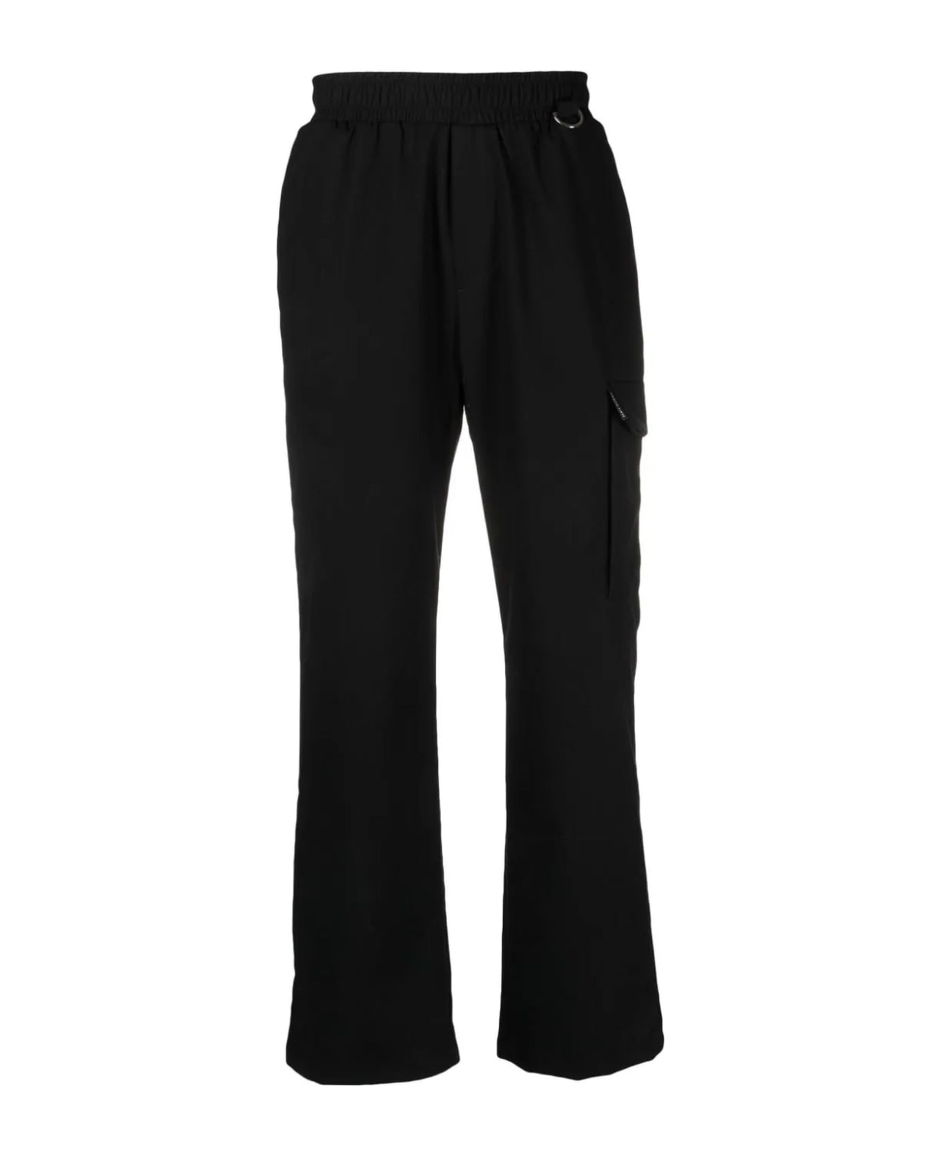 Family First Milano Black Wool Blend Trousers - BLACK