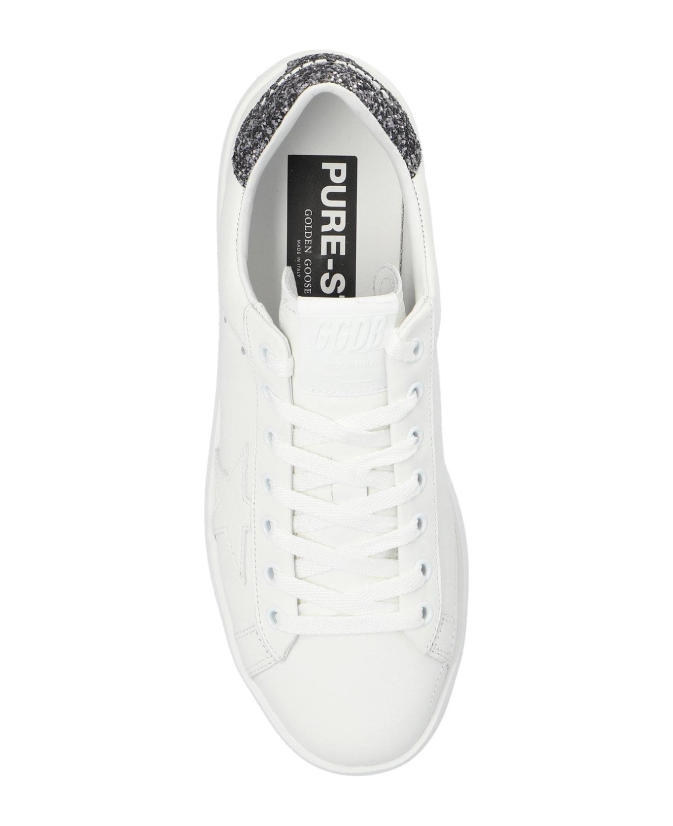 Golden Goose Purestar Glittered Lace-up Sneakers