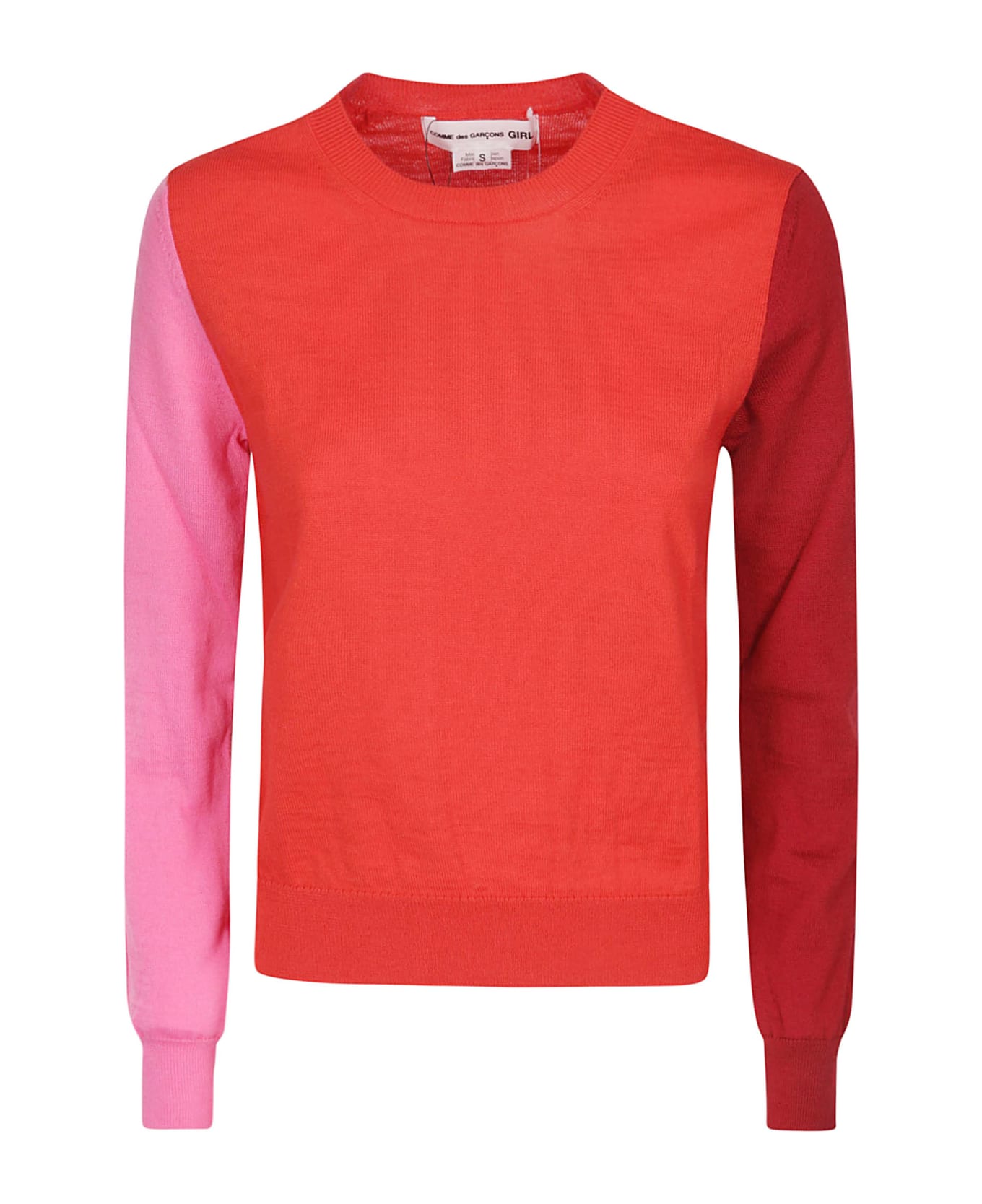 Comme Des Garçons Girl Ladies' Sweater - RED MIX ニットウェア