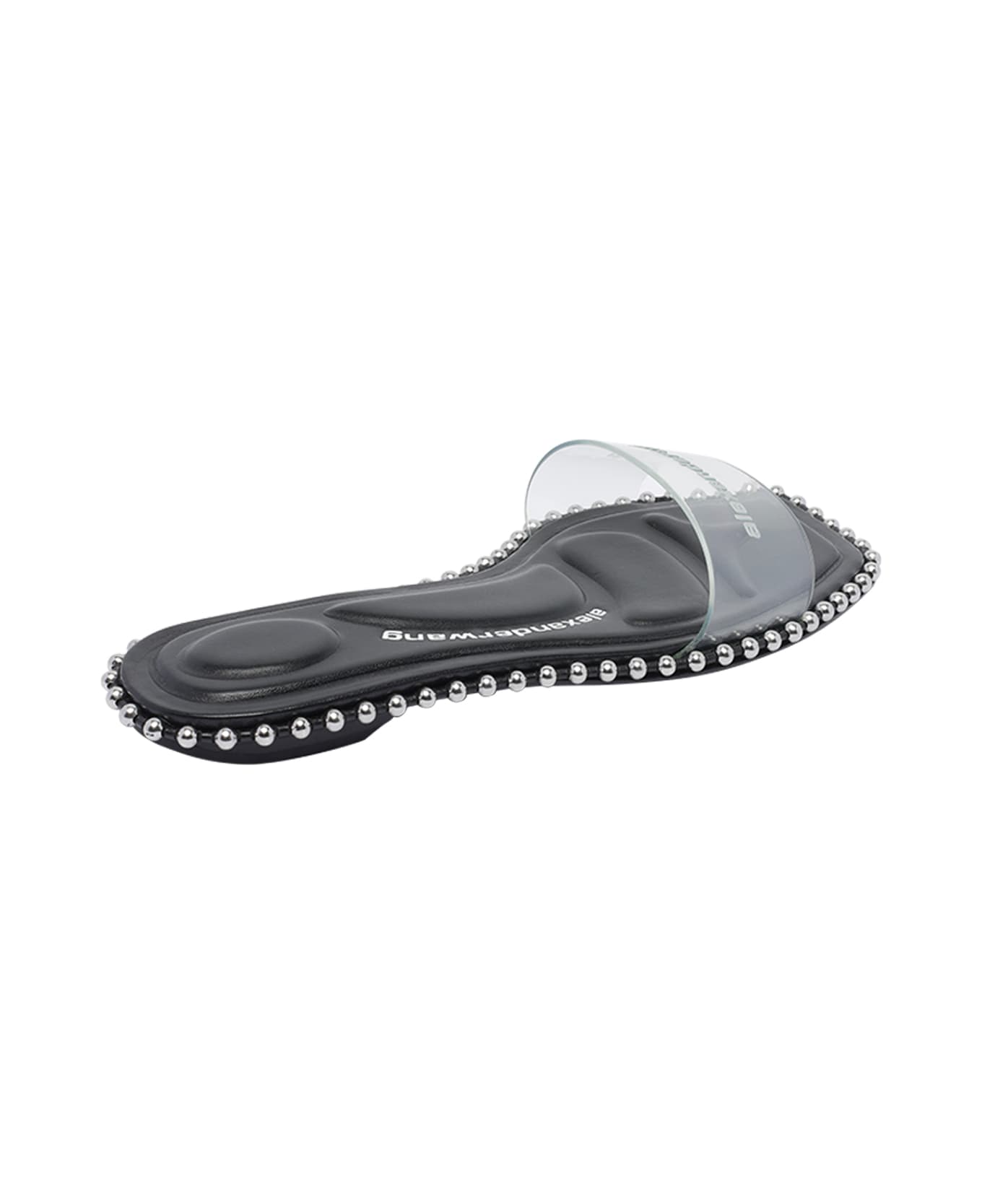Alexander Wang Nia Ballchain Flat Sandals - Black