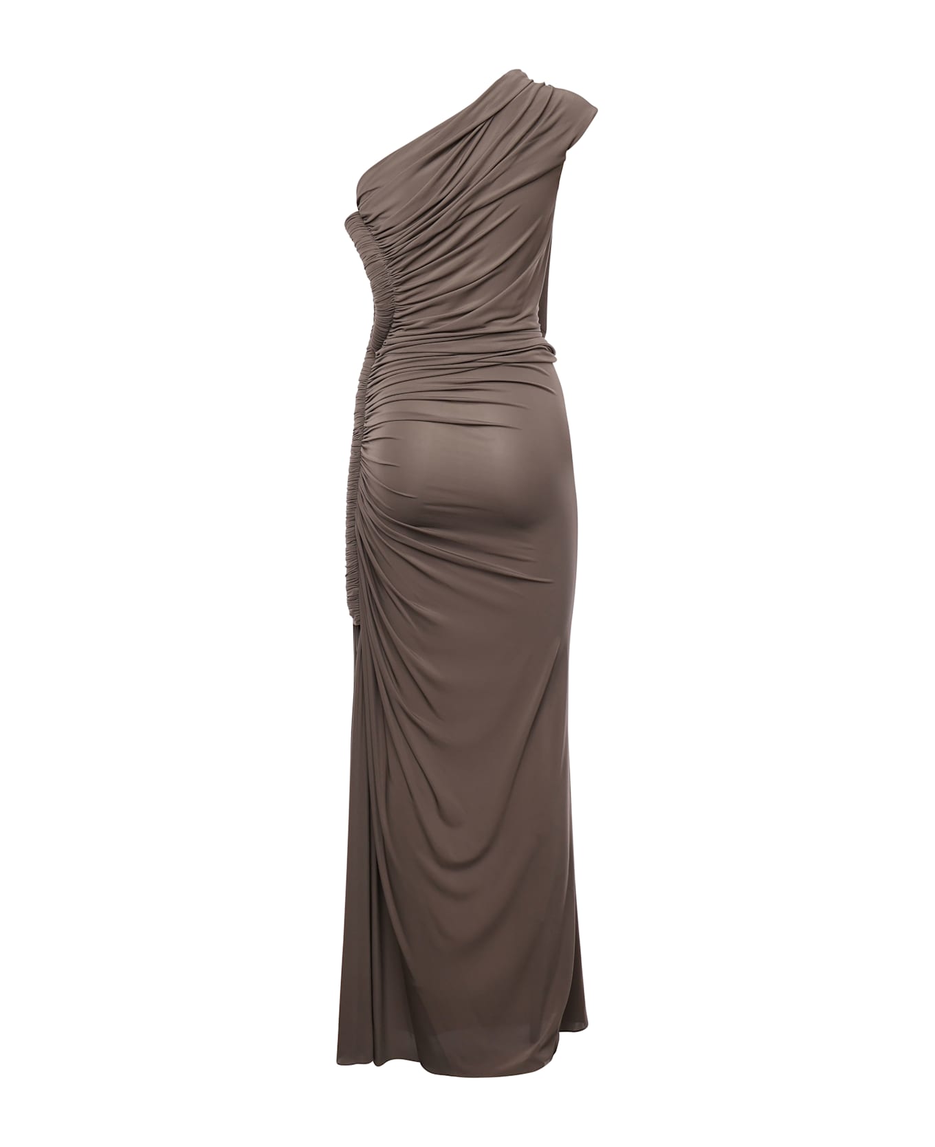 Alaia Soft Jersey Draped Dress - Beige