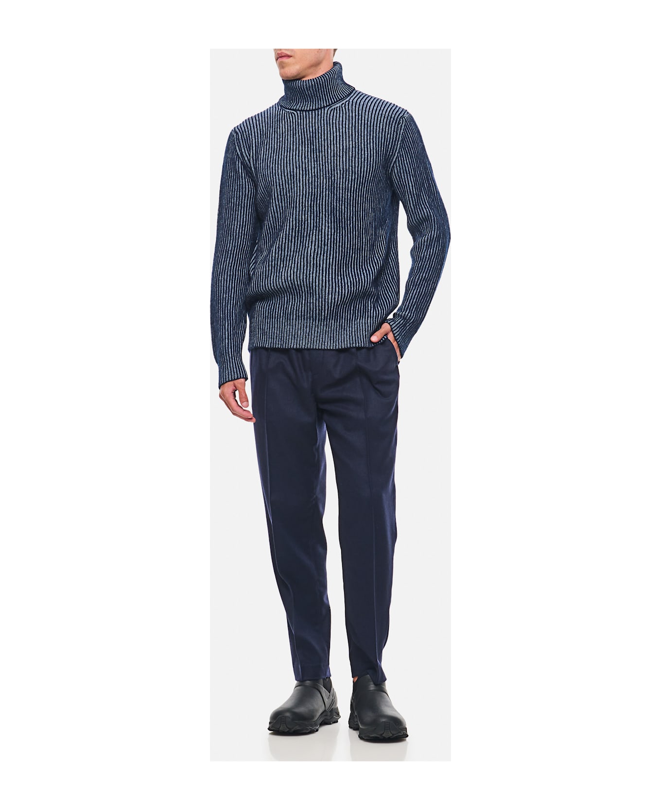 A.P.C. Pieter Wool Trousers - Pia Heather Marine