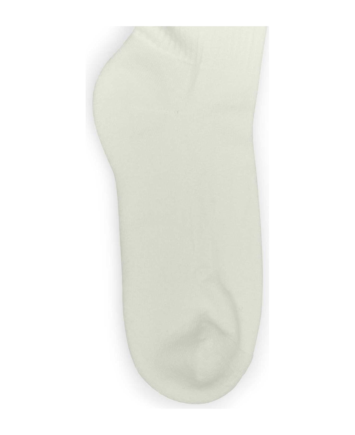 Versace Cotton Socks With Logo - WHITEBLACK