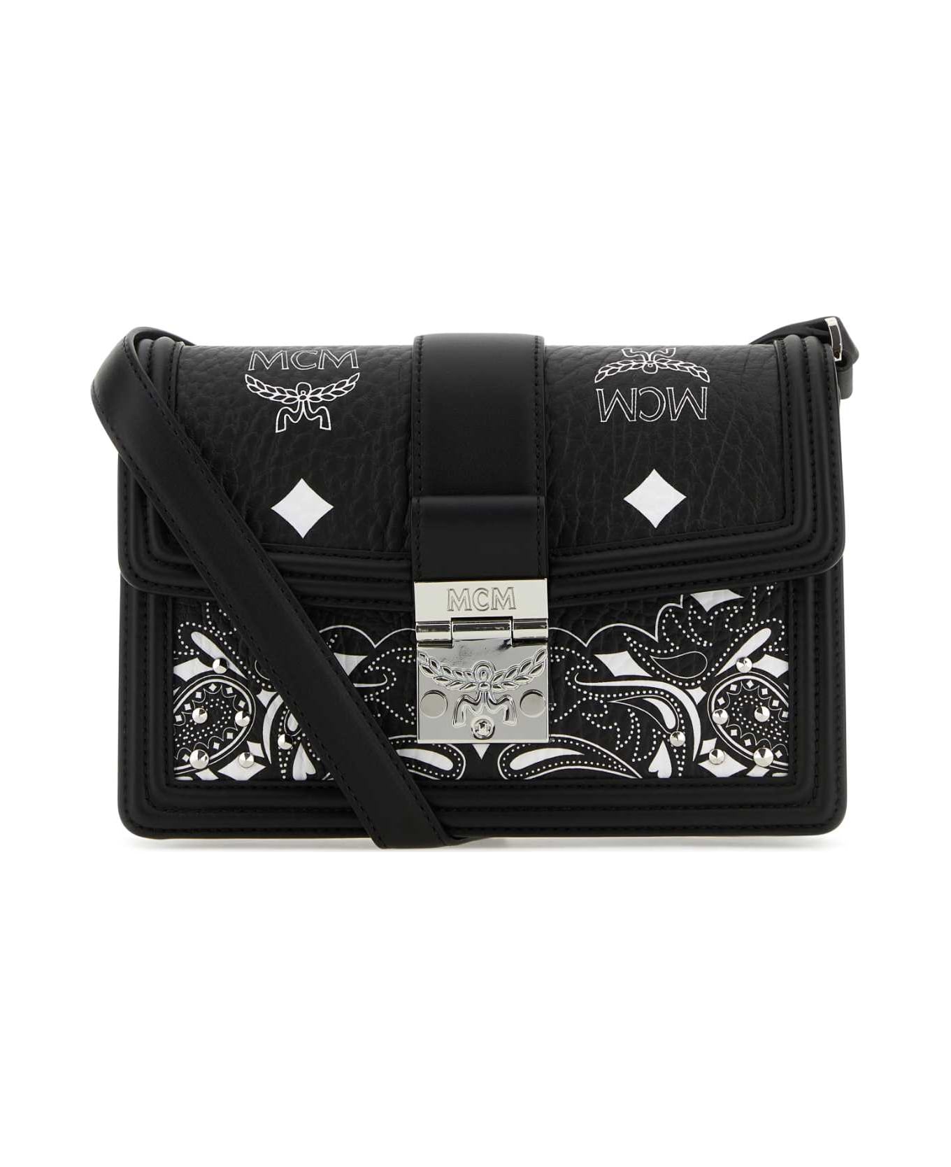 MCM Printed Canvas Small Tracy Shoulder Bag - BLACK