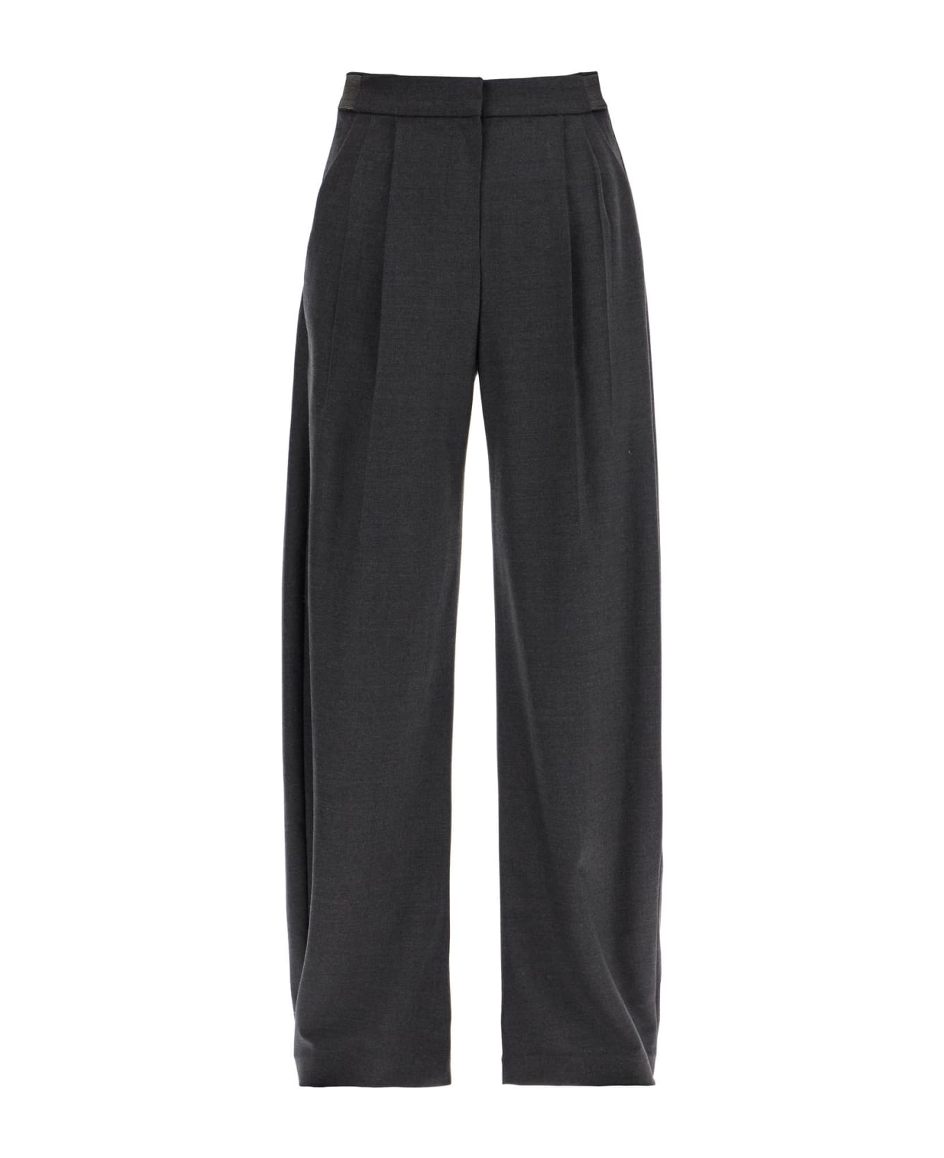 Brunello Cucinelli High Rise Wide Leg Trousers