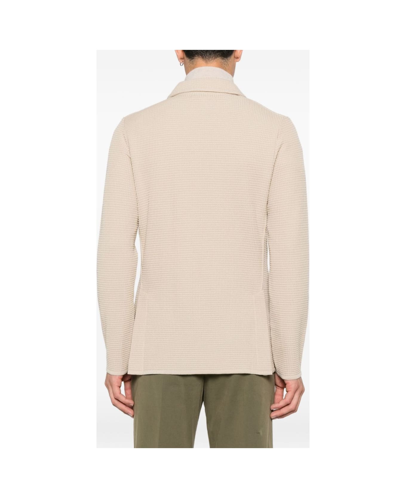 Lardini Beige Knitted Jacket - Beige