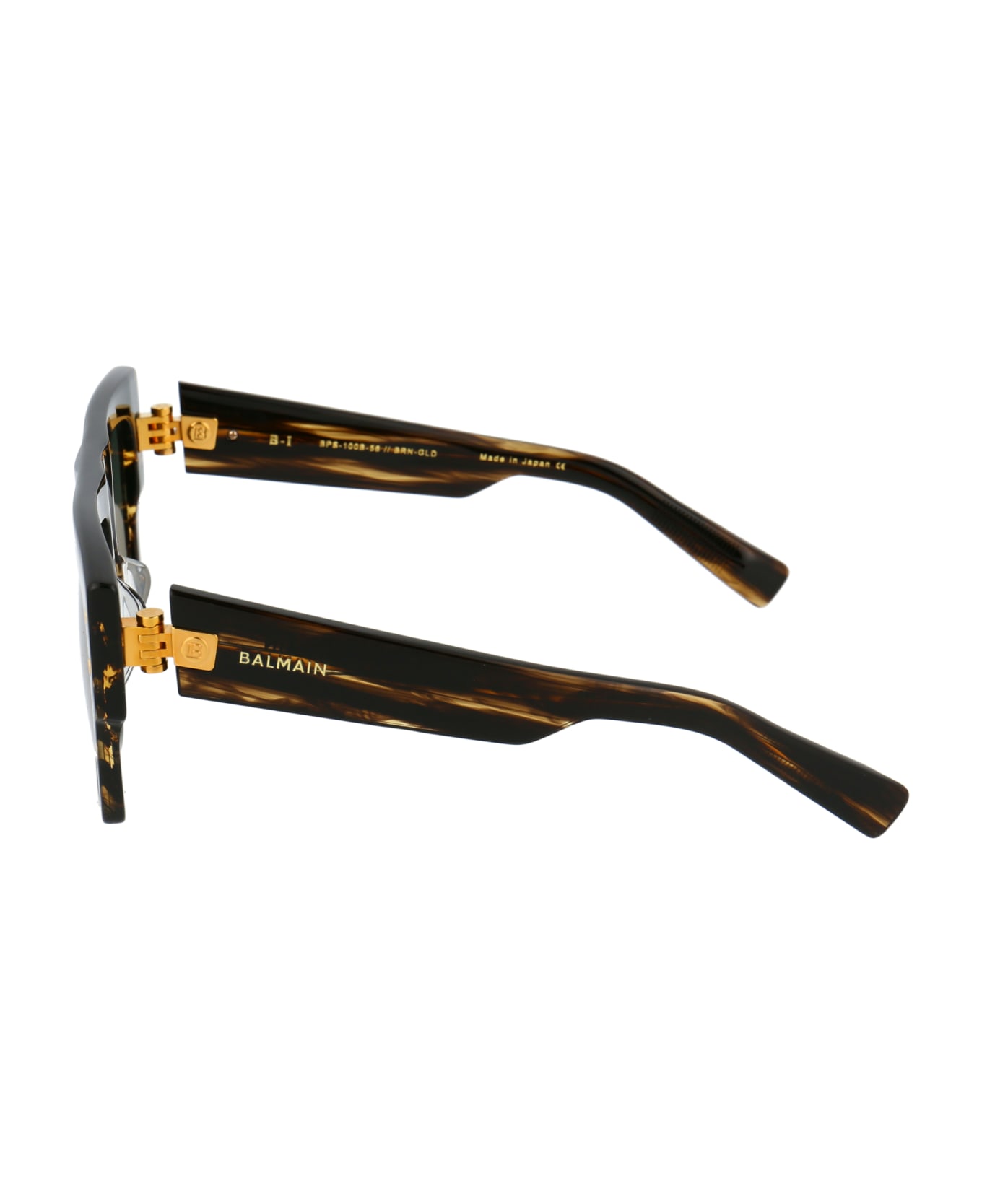 Balmain B-i Sunglasses - DARK BROWN SWIRL GOLD W/G 15 AR サングラス