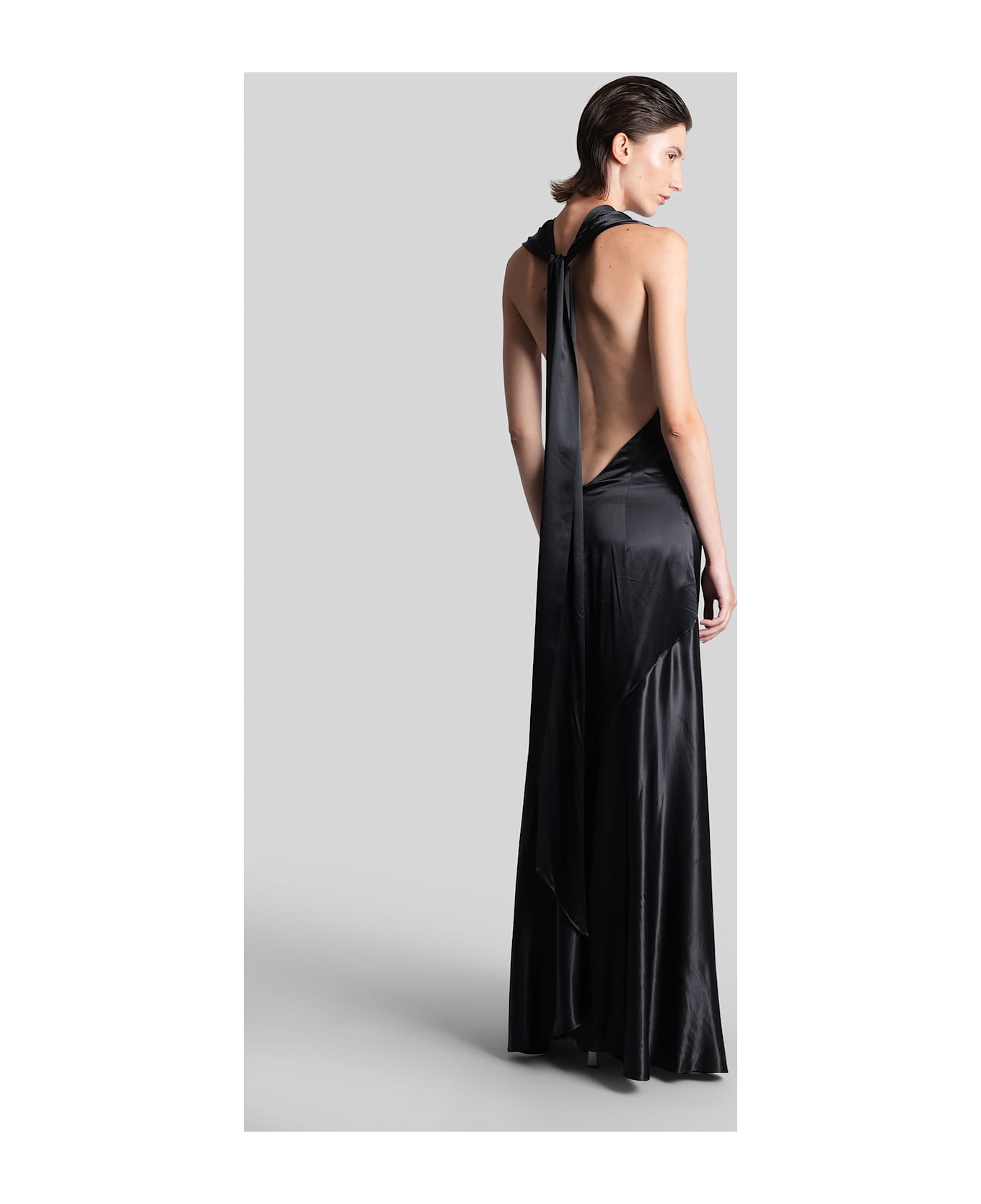 Marni Long Dress In Black Viscose - Black