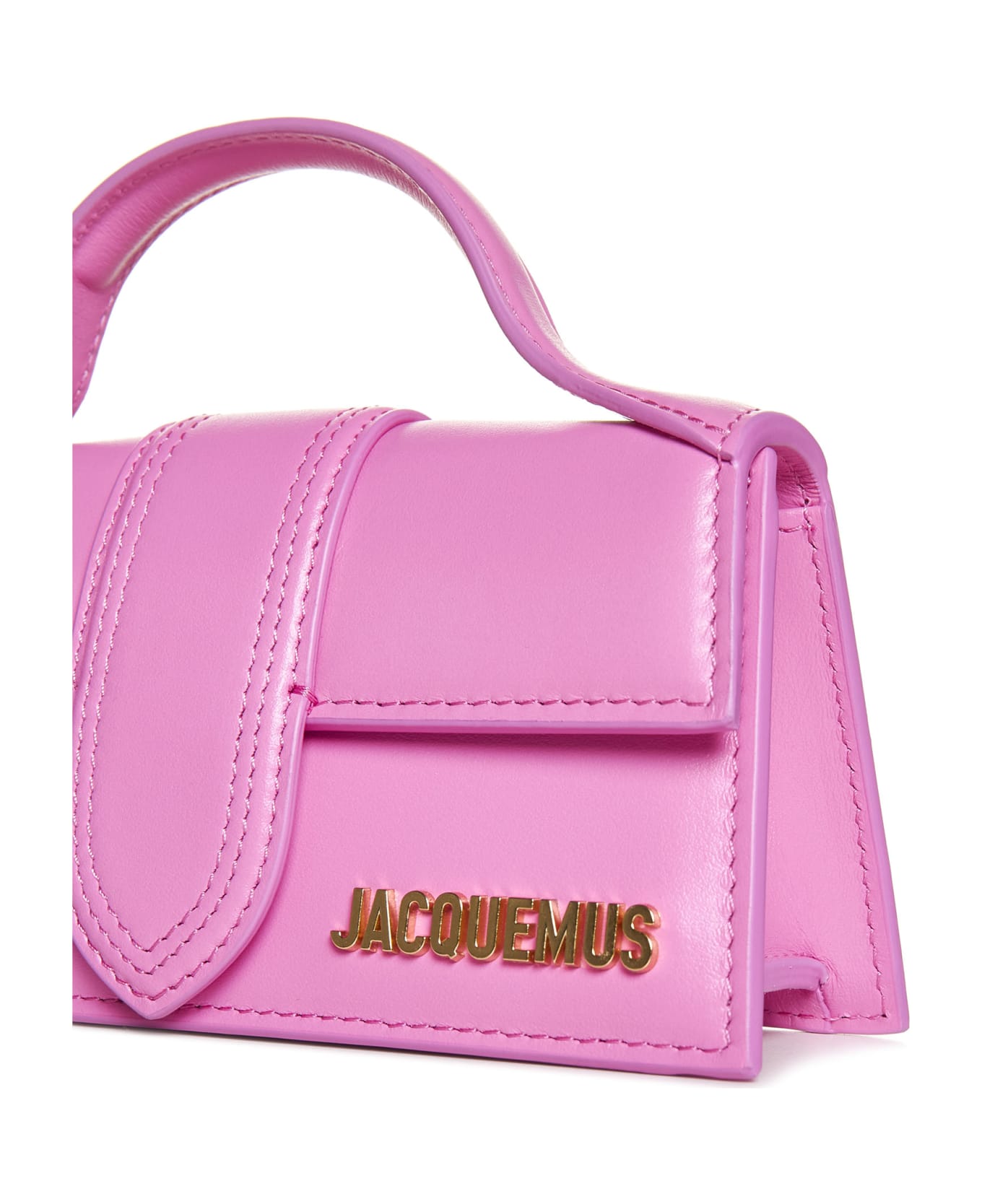 Jacquemus Le Bambino Leather Top Handle Bag - Neon pink