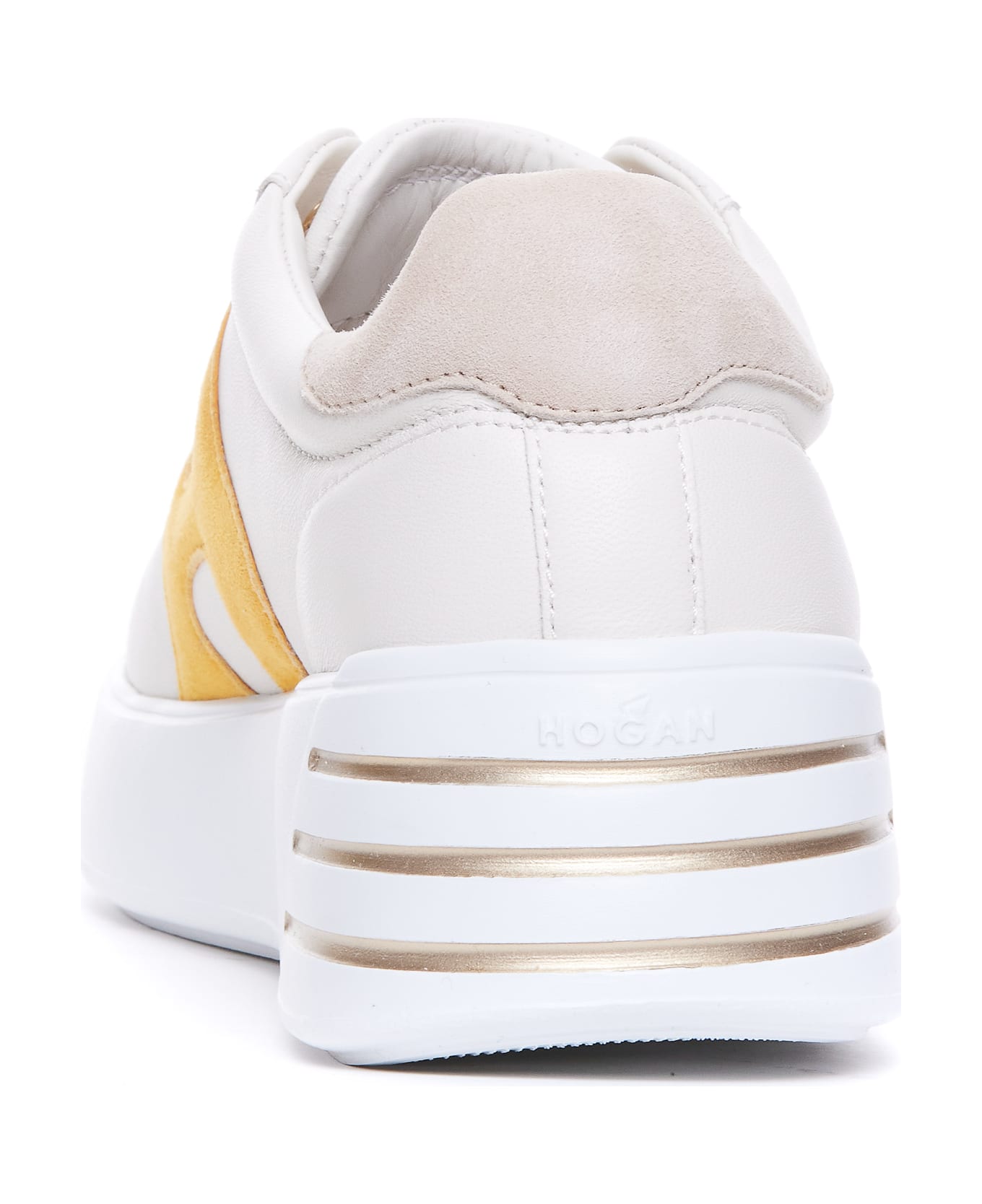Hogan Rebel Sneakers - Bianco/senape