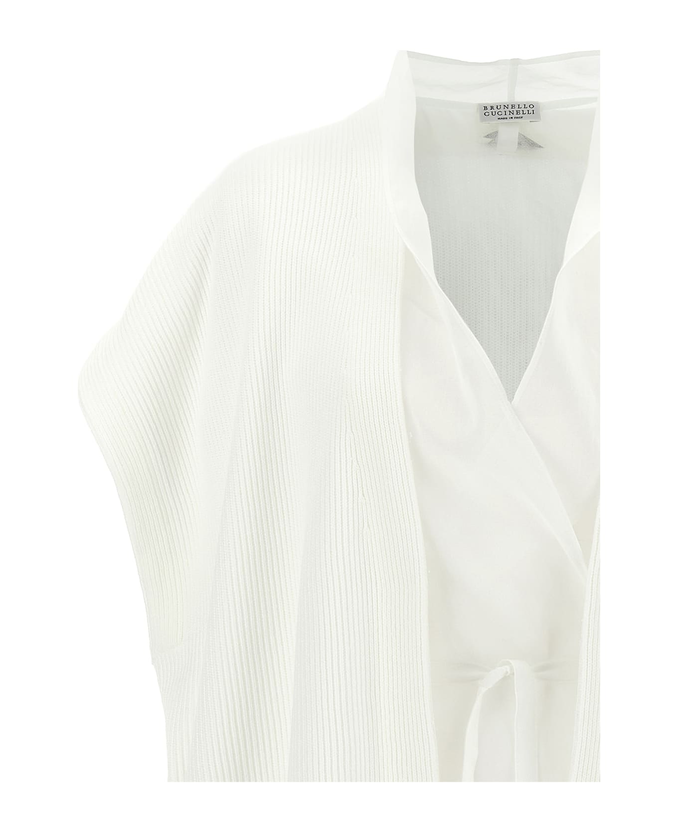 Brunello Cucinelli Layered Cardigan - White