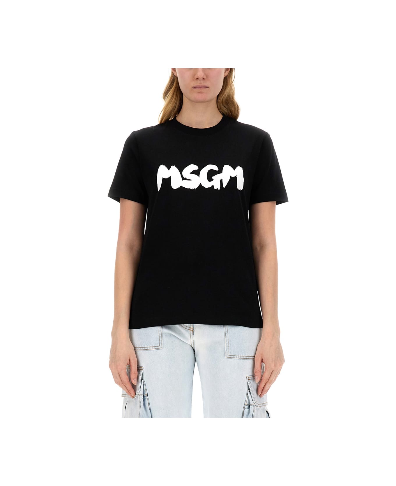 MSGM T-shirt With Logo - Black