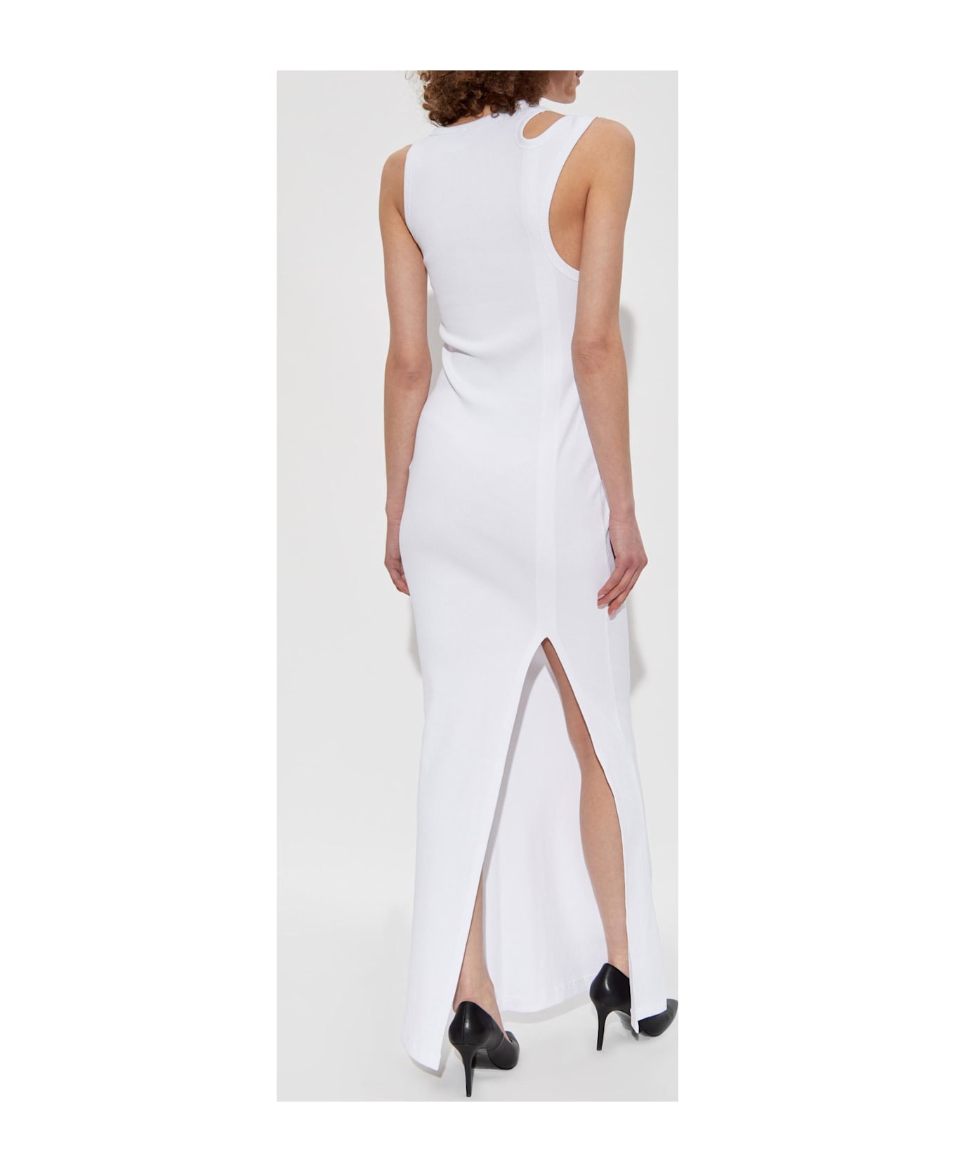 Versace Jeans Couture Ribbed Strap Dress - White