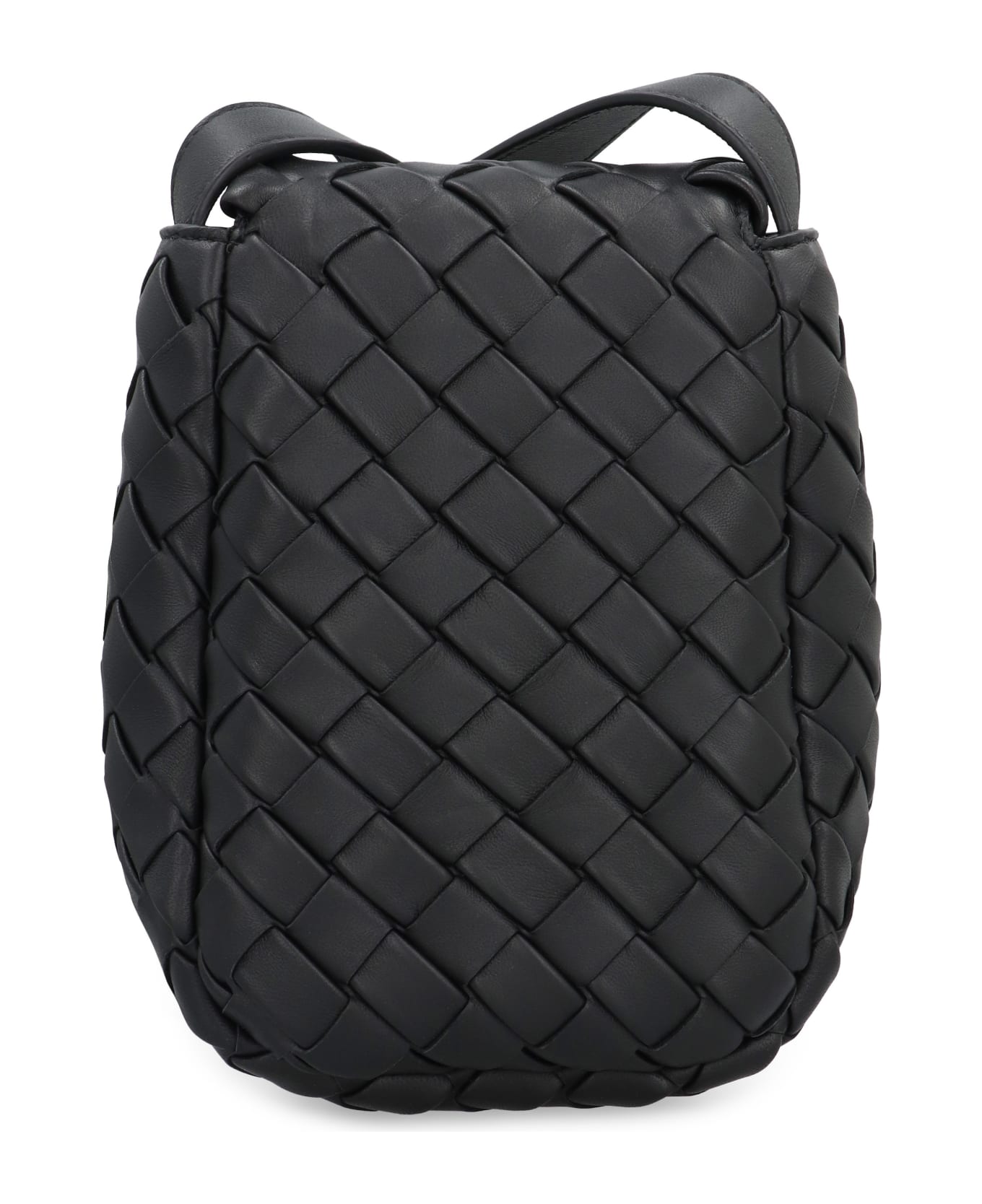 Bottega Veneta Leather Crossbody Bag - black ショルダーバッグ