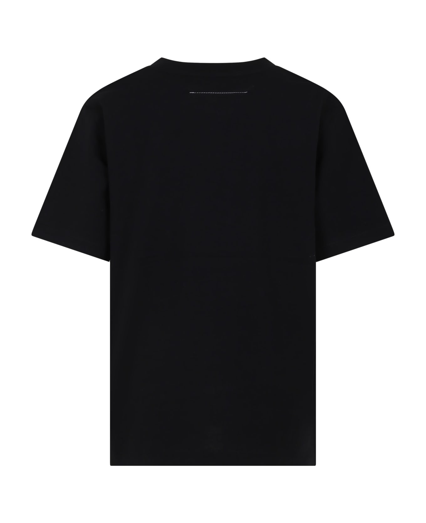MM6 Maison Margiela Black T-shirt For Kids With Number 6