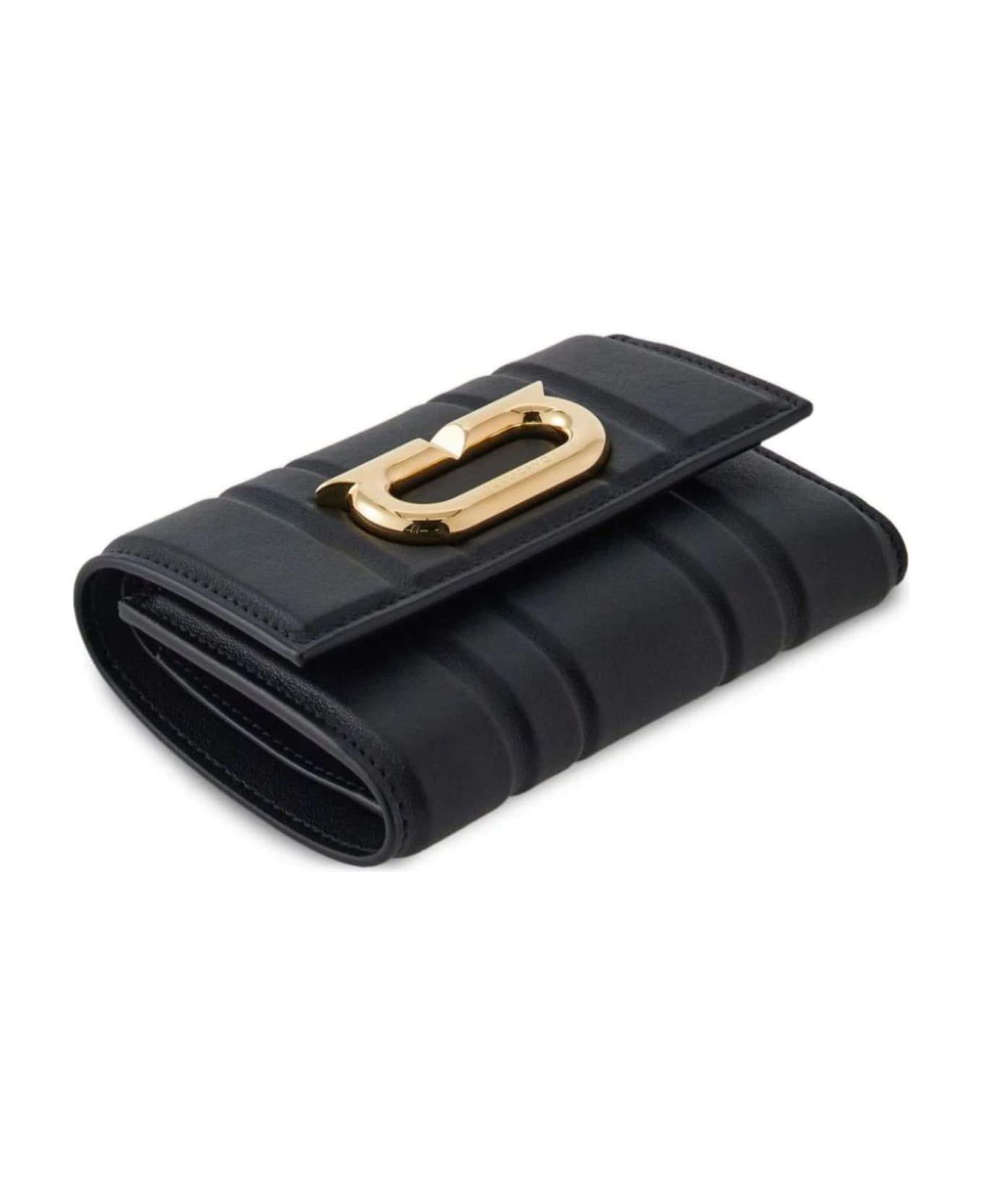 Ferragamo Black Calf Leather Wallet - Black 財布