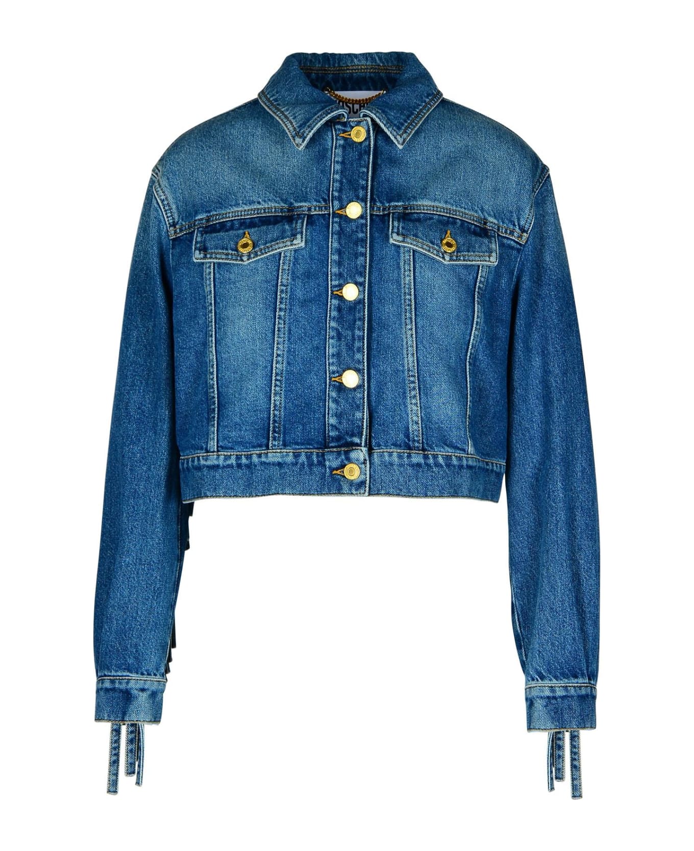 Moschino Blue Cotton Jeans Jacket - Blue