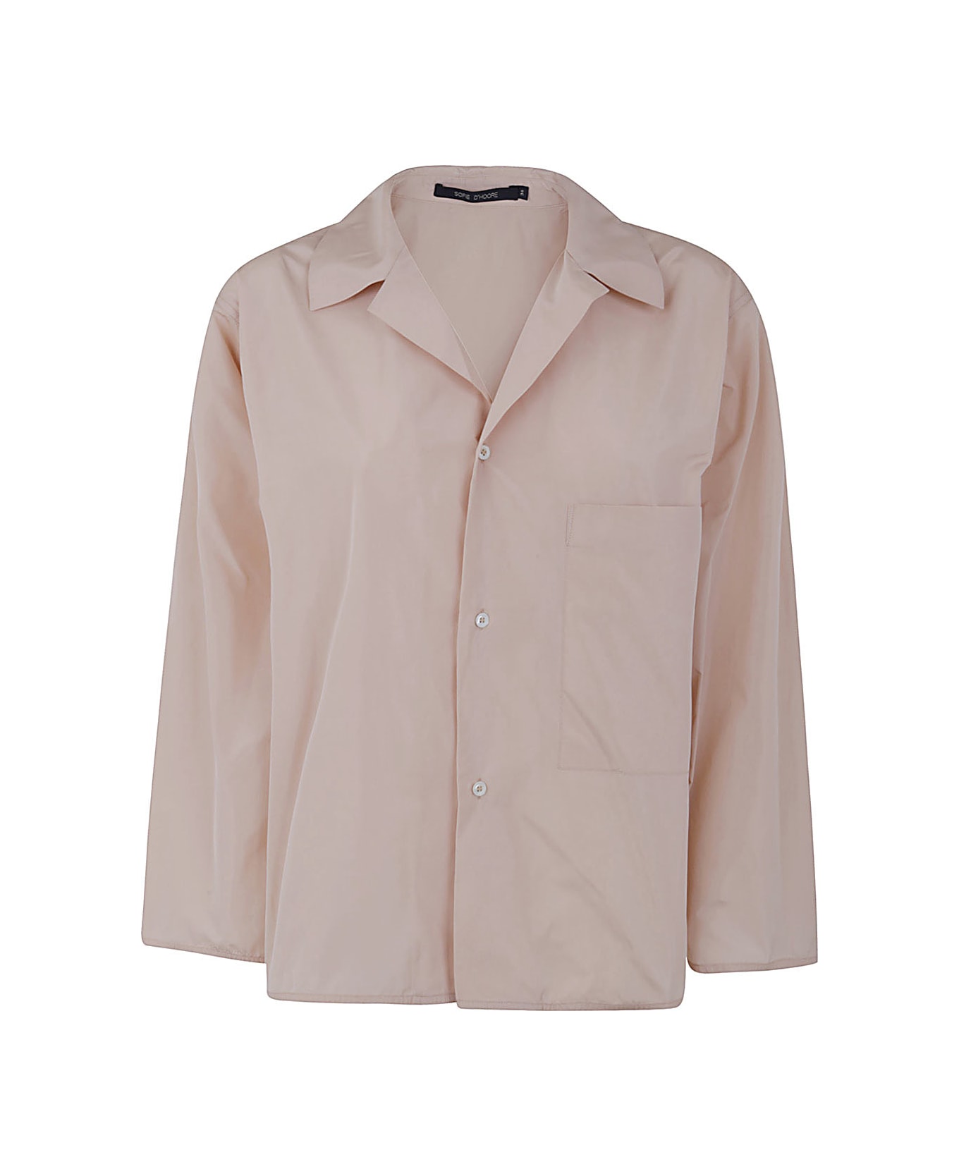 Sofie d'Hoore Long Sleeve Shirt With Front Applied Pocket - Nude シャツ