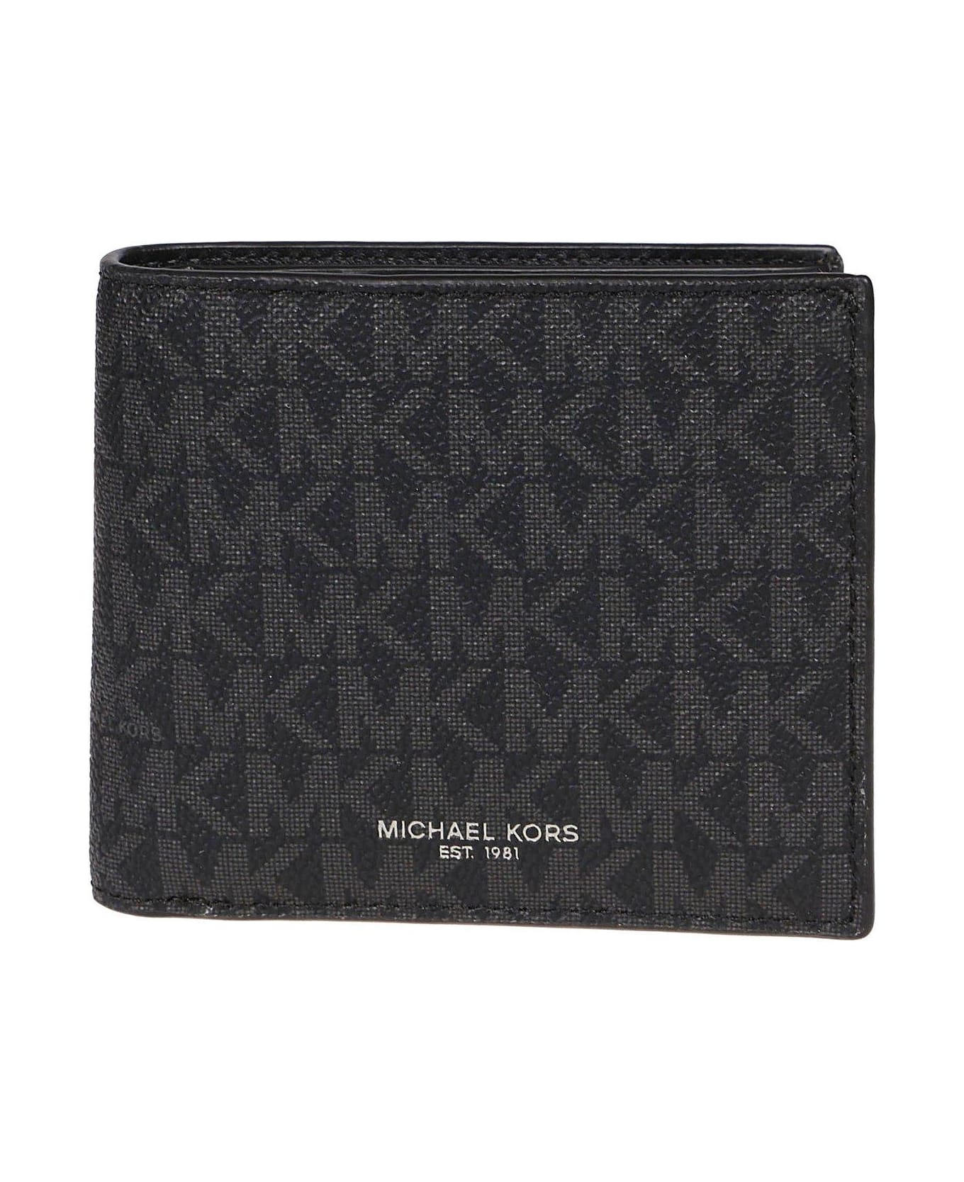 Michael Kors Greyson Logo Slim Billfold Wallet - Black