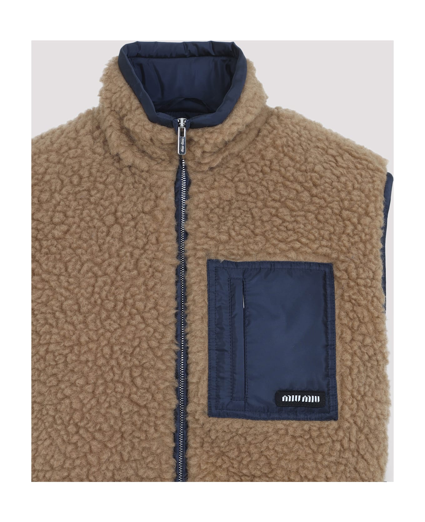 Miu Miu Wool Vest Jacket - Cammello Royal