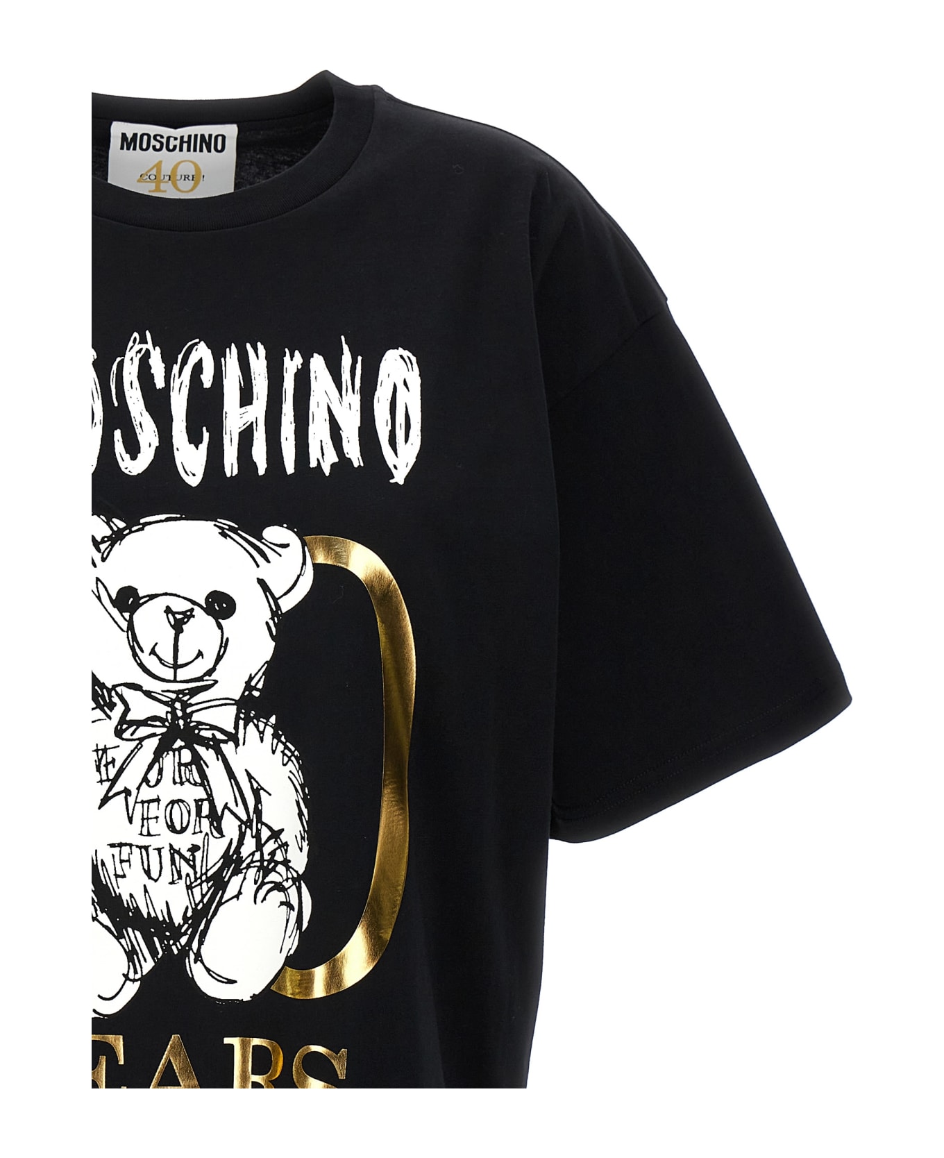 Moschino 'teddy 40 Years Of Love' T-shirt - Black