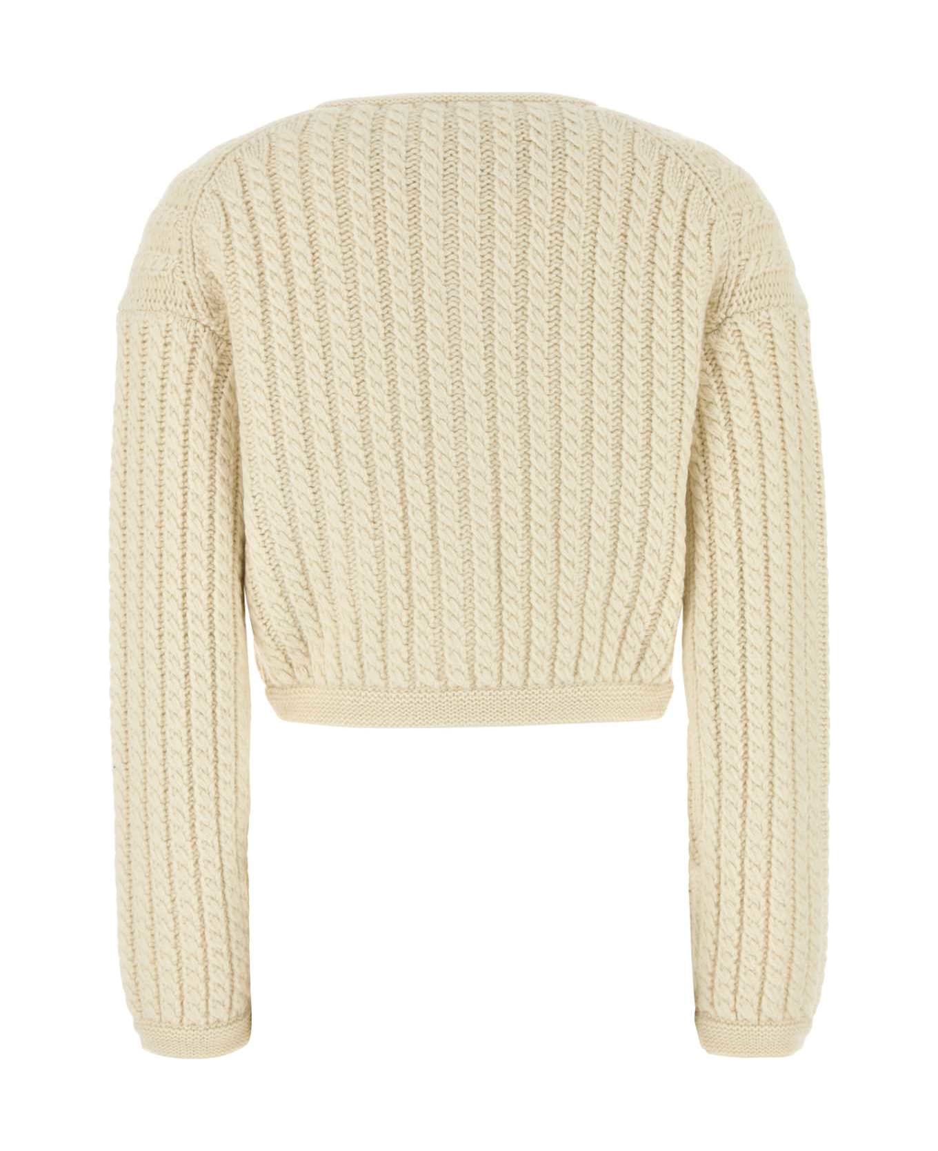 Khaite Cream Cashmere Blend Balser Cardigan - CREAM