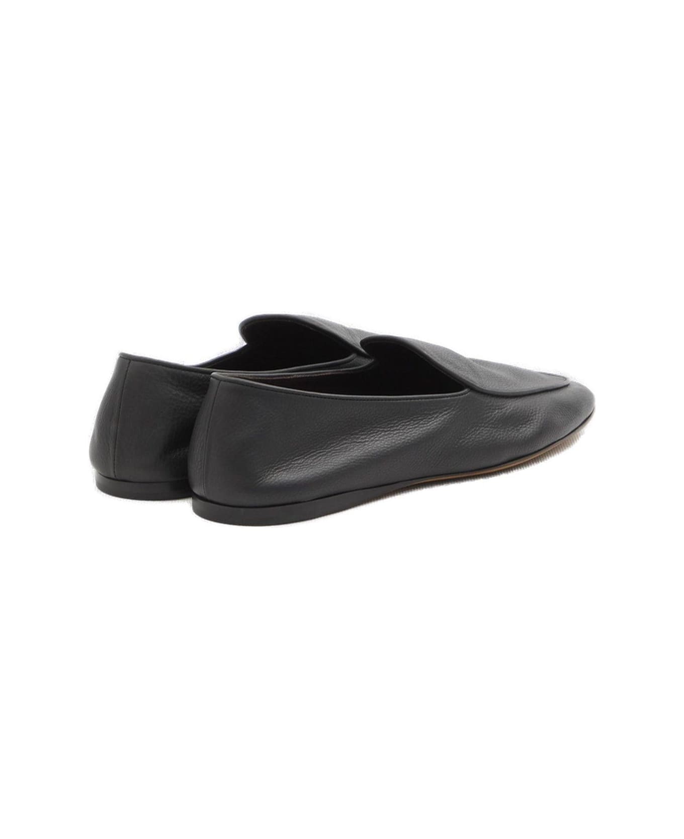 The Row Awar Flat Loafers - BLACK