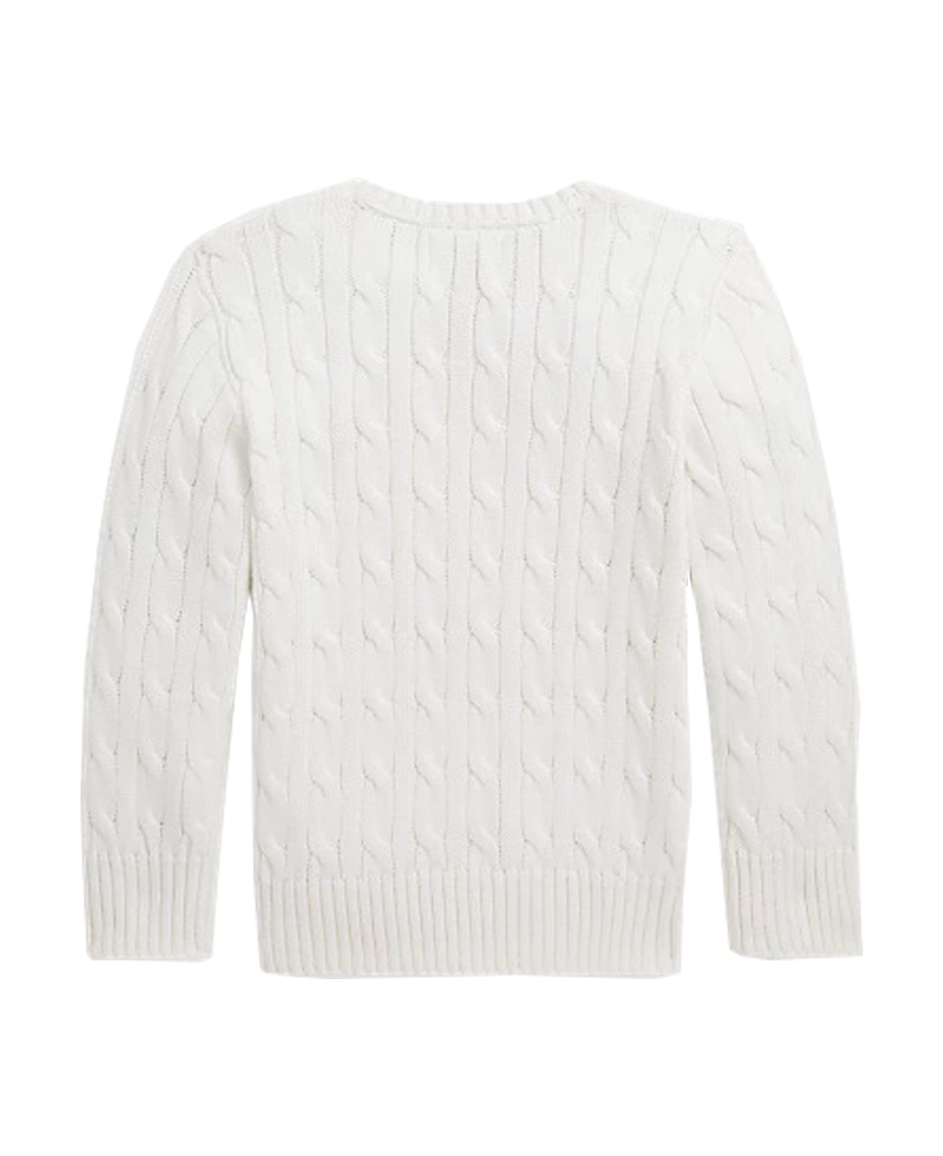 Ralph Lauren Cotton Cable Sweater - White ニットウェア＆スウェットシャツ