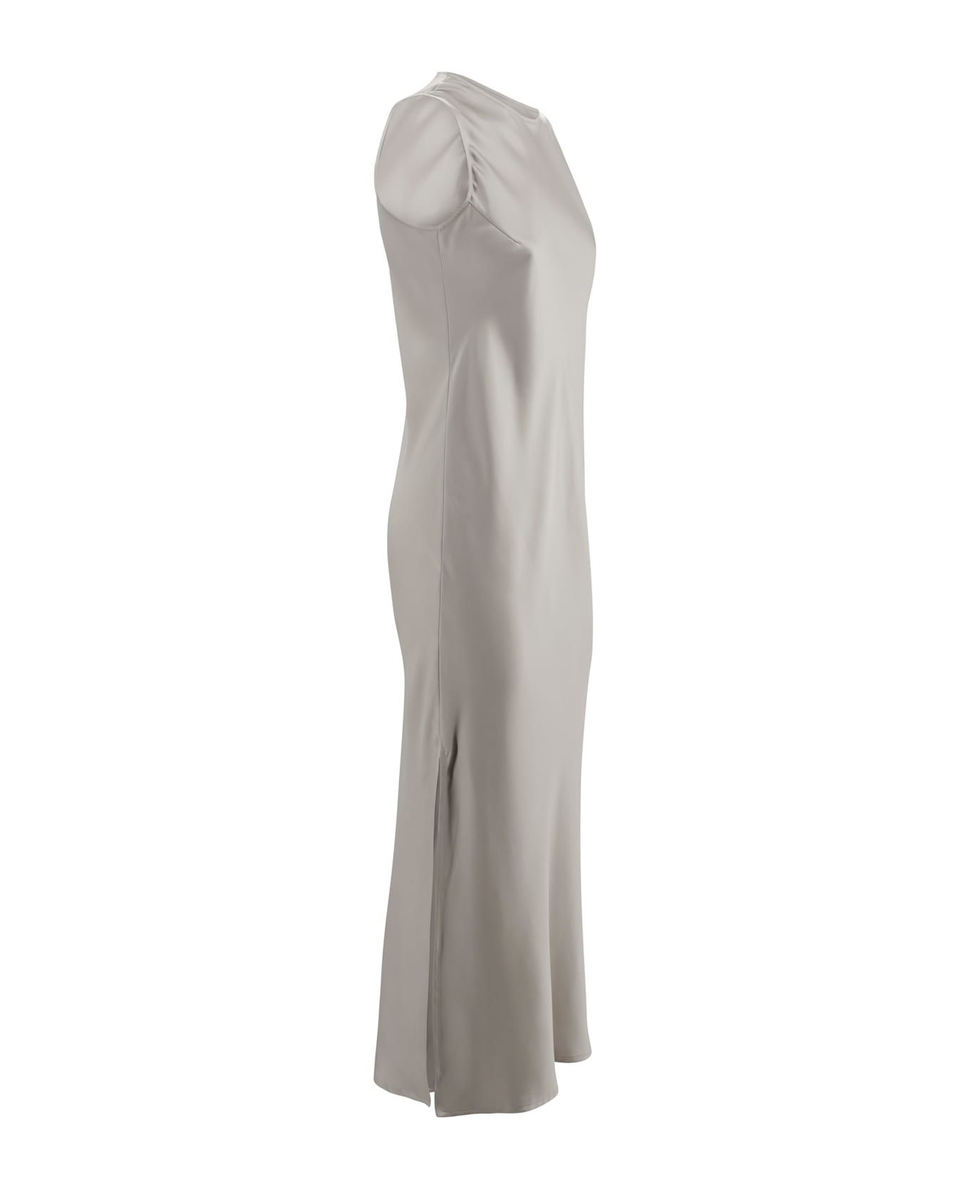 Herno Satin Long Dress - Chantilly