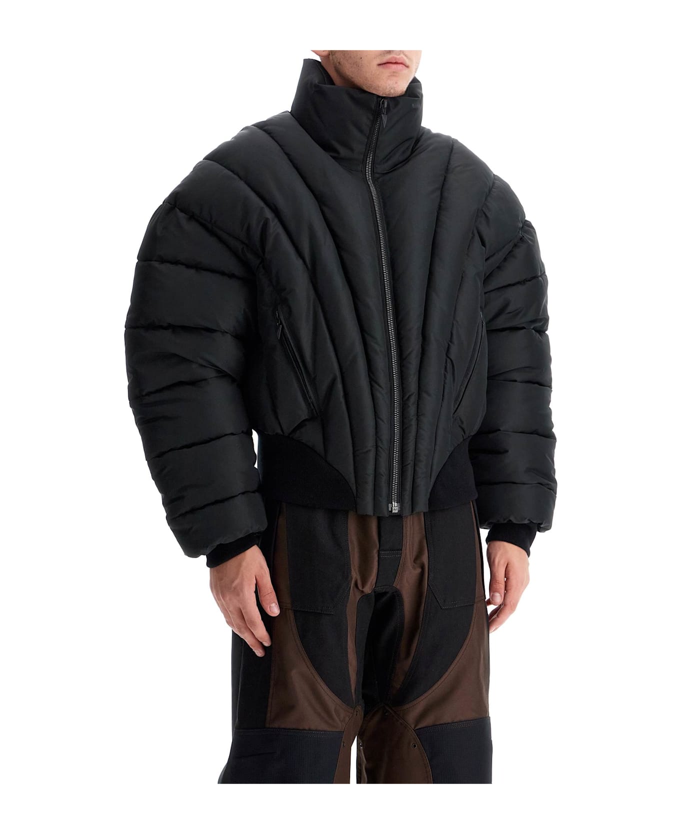 Mugler Black Down Jacket - BLACK (Black)