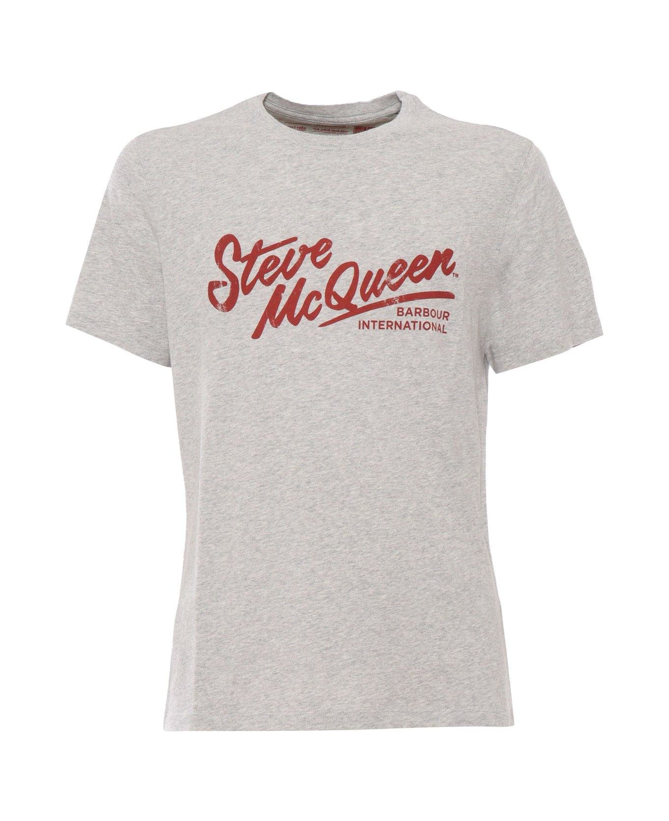 Barbour Grey Patterned T-shirt - GREY