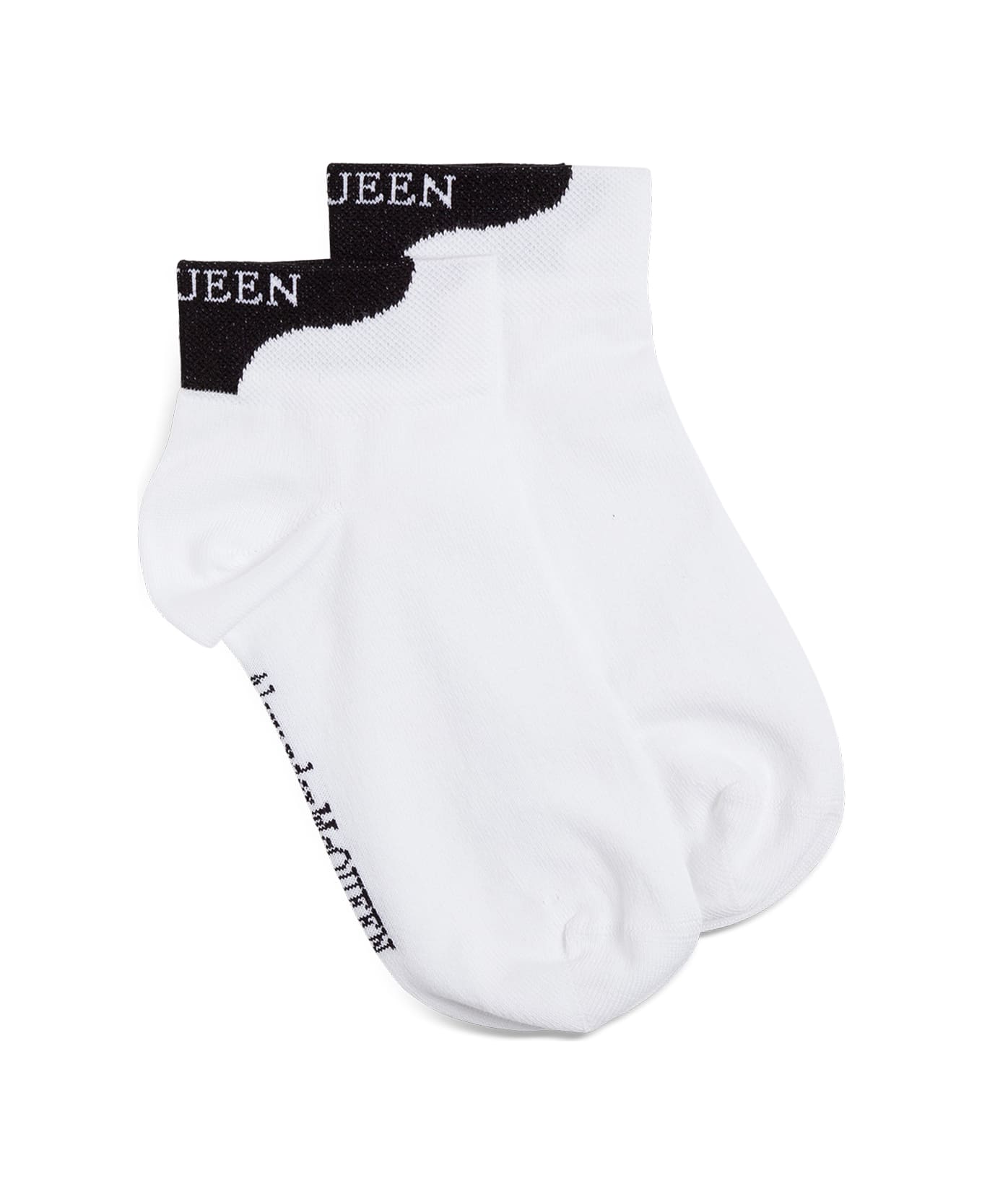 Alexander McQueen Socks With Logo - White 靴下＆タイツ