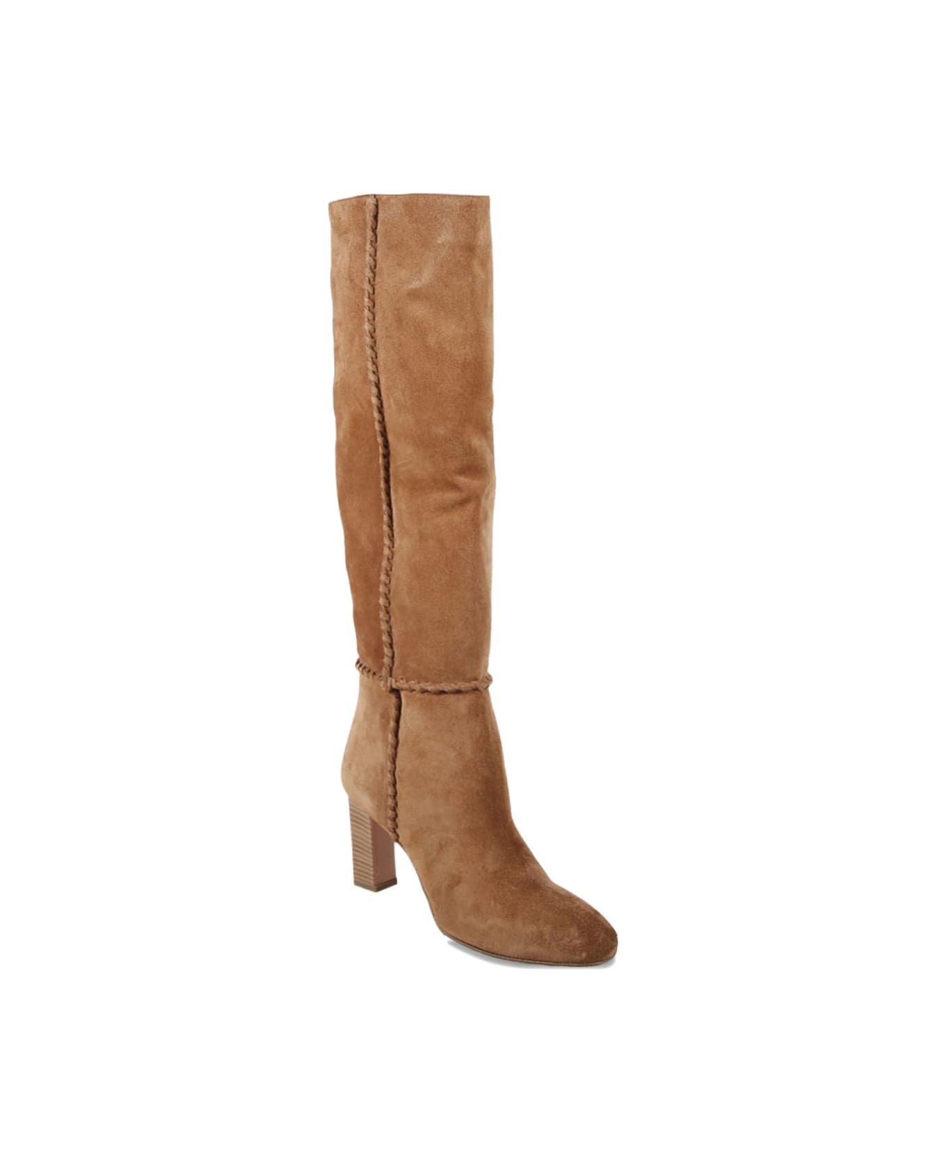 Aquazzura Boots With Woven Detail - Beige