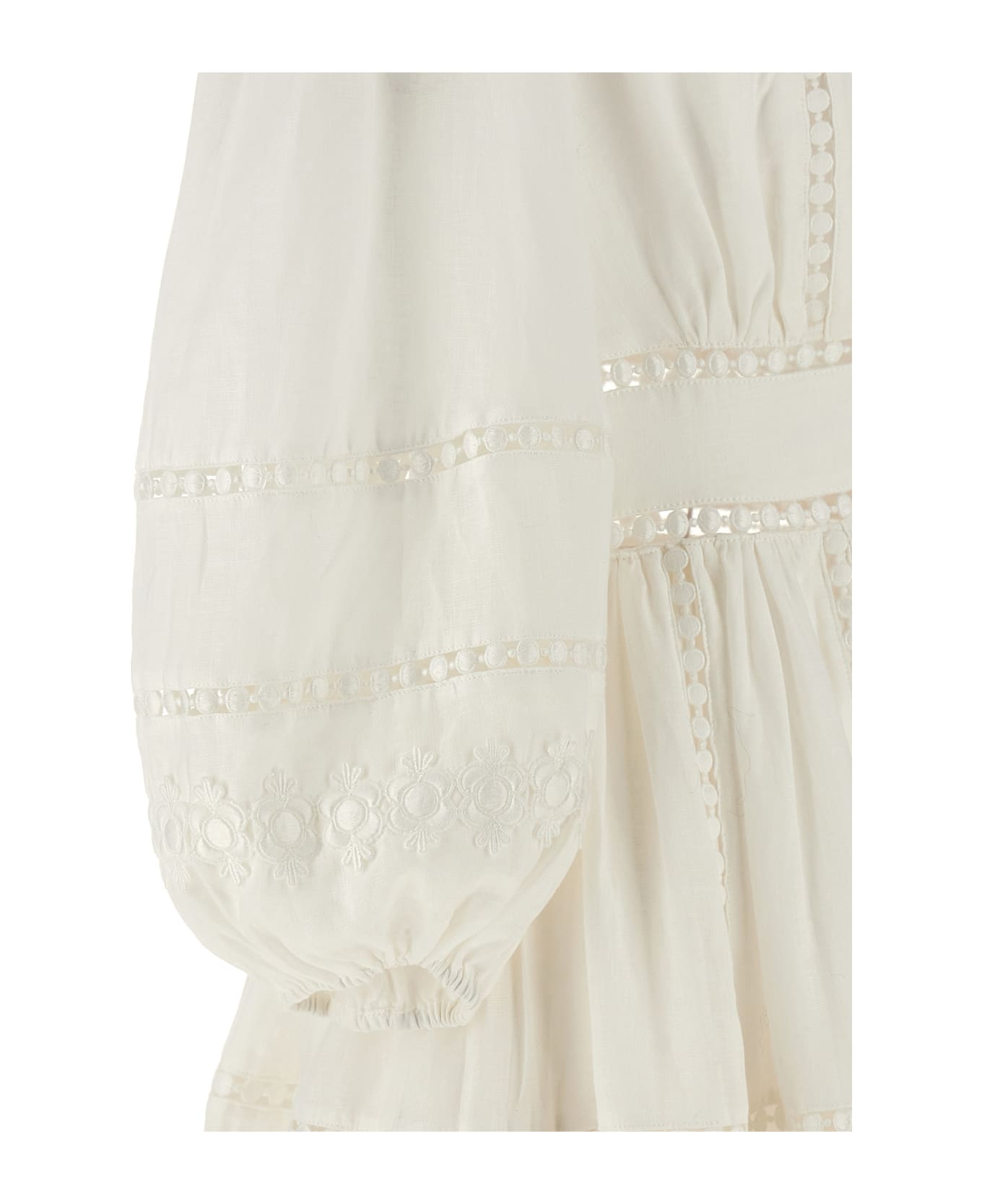 Zimmermann 'pop Trimmed Mini' Dress - White