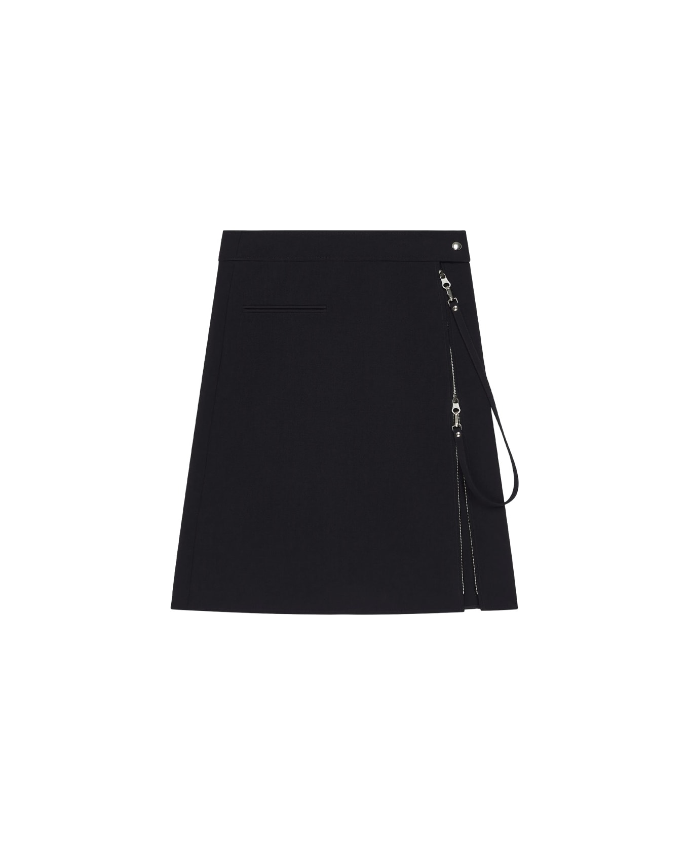 Courrèges Midi Skirt With Zipper - BLACK