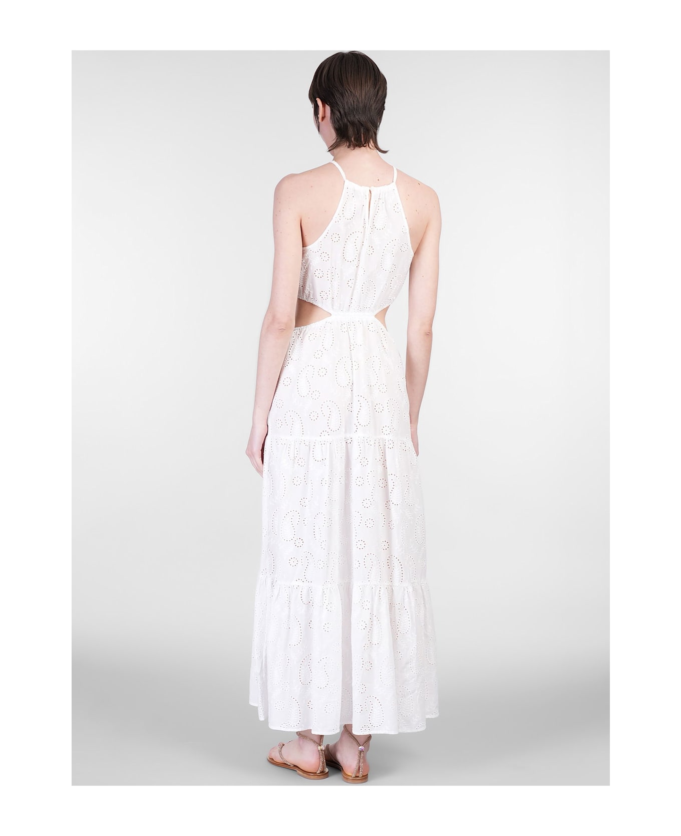 MC2 Saint Barth Kabi Long Dress In White Cotton - white