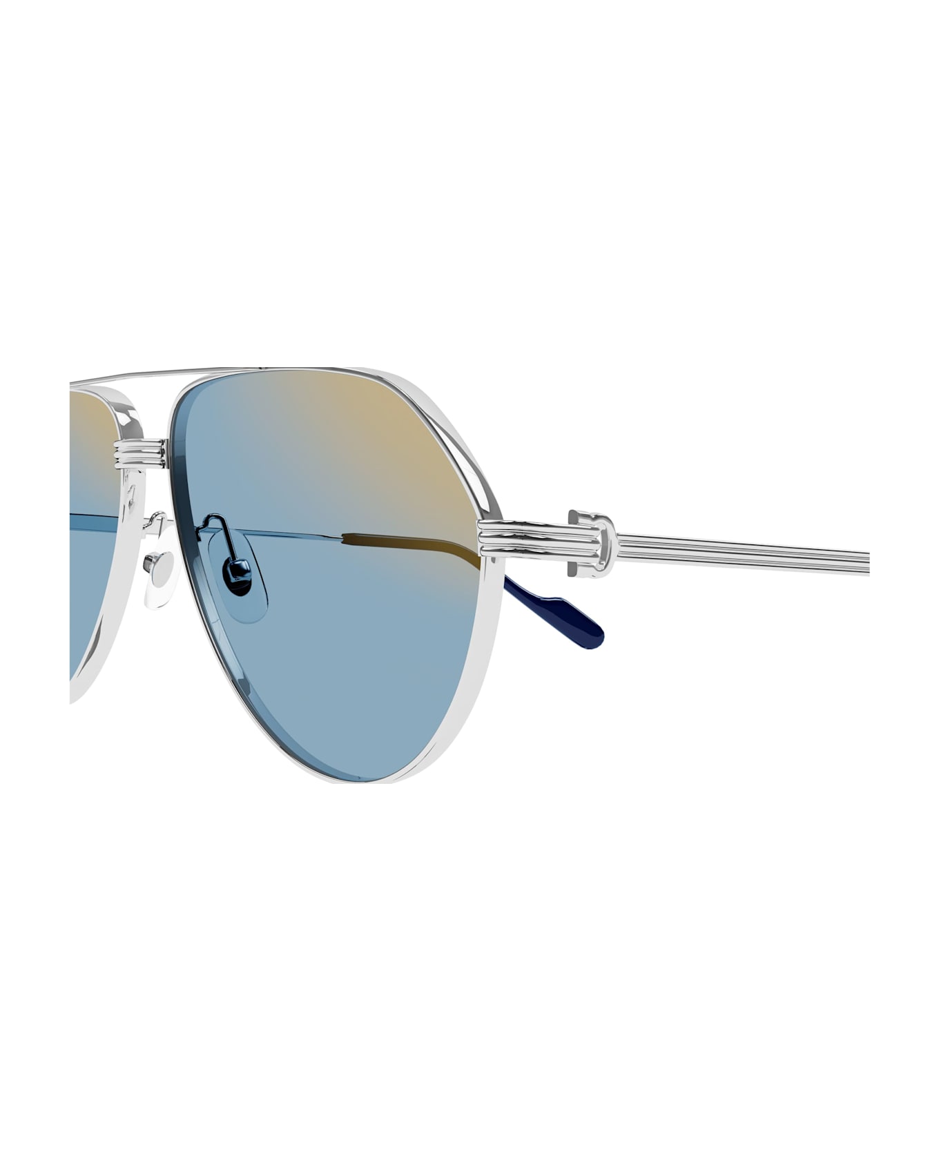 Cartier Eyewear Santos De Cartier Ct0303s-003 - Silver Asian Fit Sunglasses - Silver