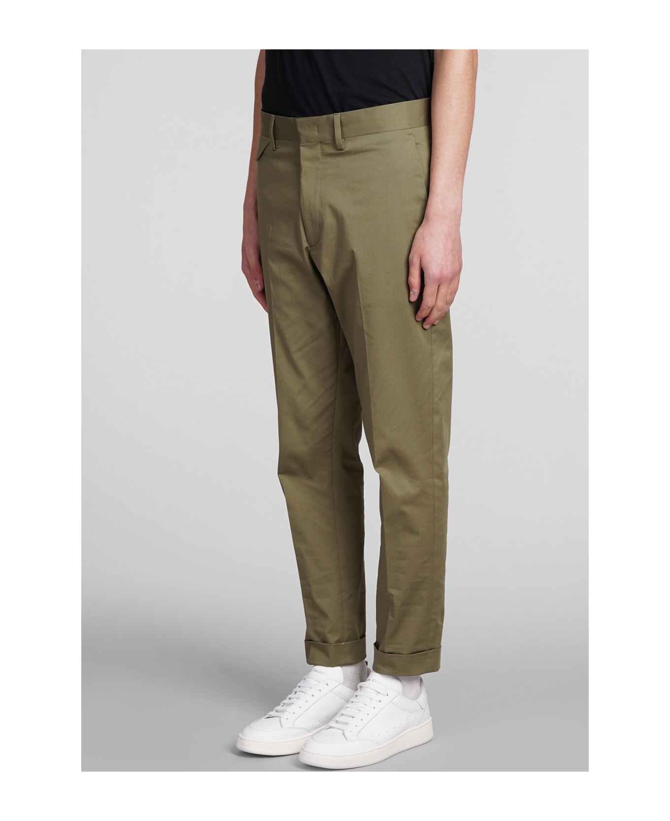 Low Brand Cooper T1.7 Pants In Green Cotton - green ボトムス