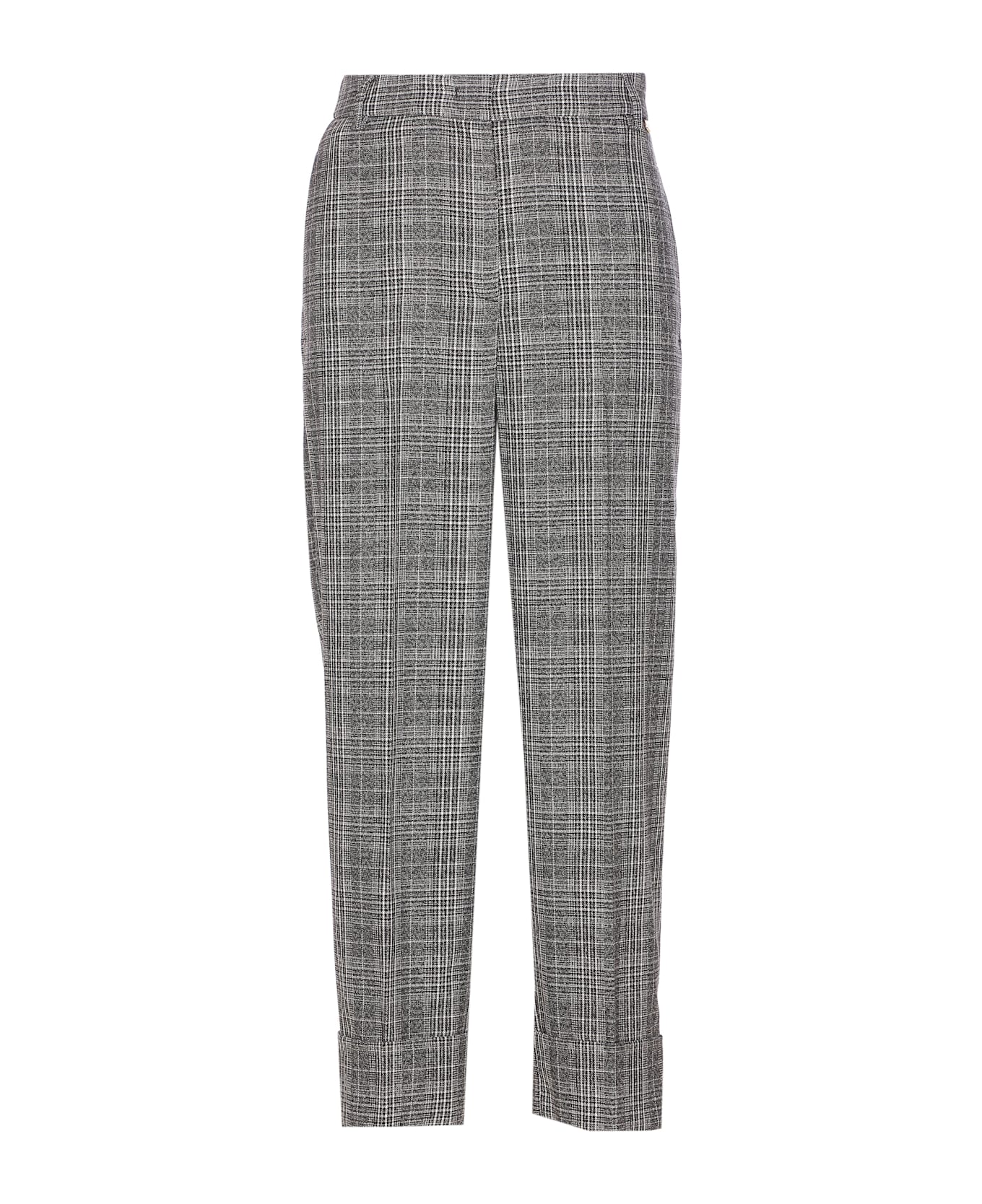Liu-Jo Check Pants - Grey