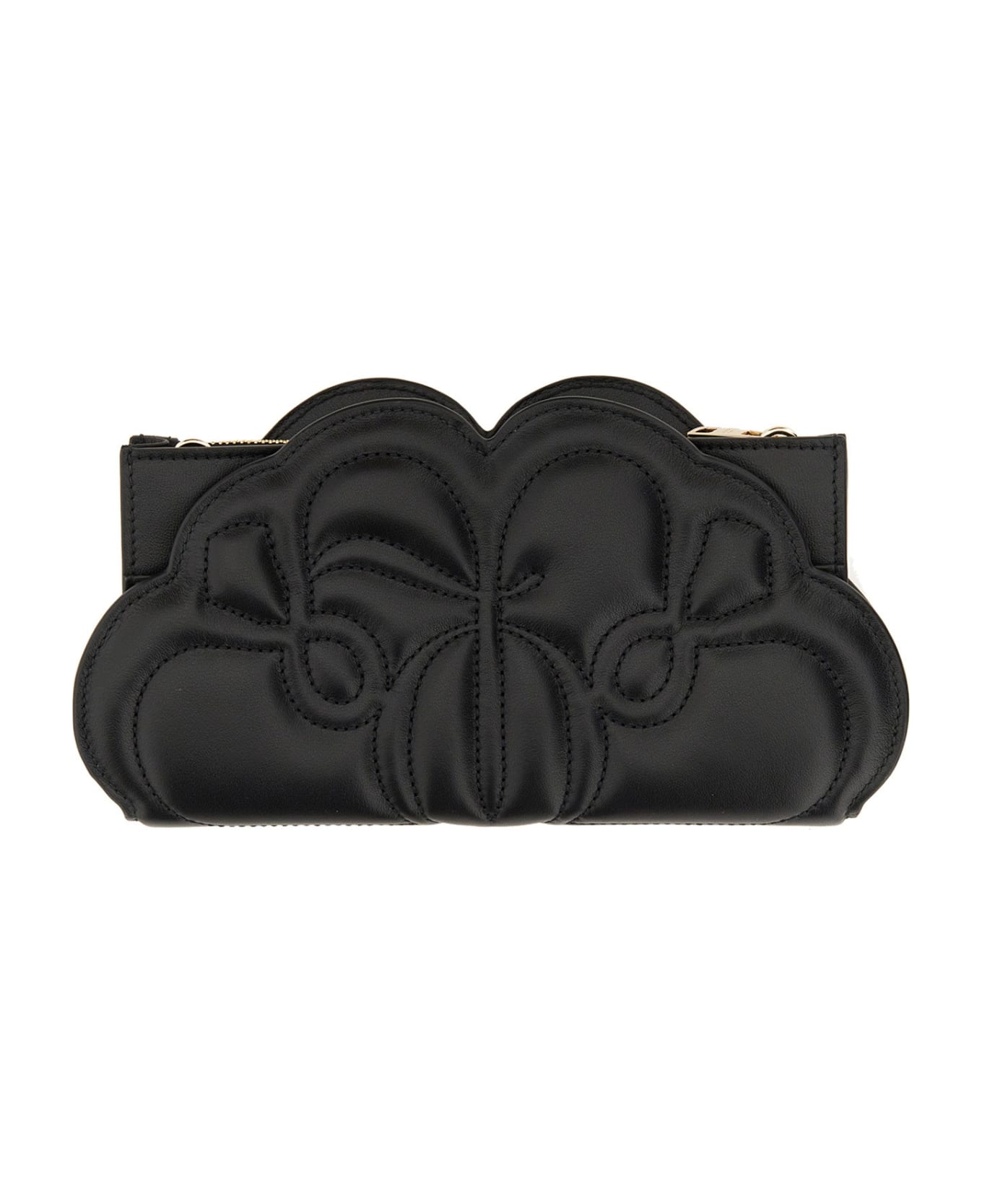 Alexander McQueen Quilted Wallet With Shoulder Strap - NERO 財布