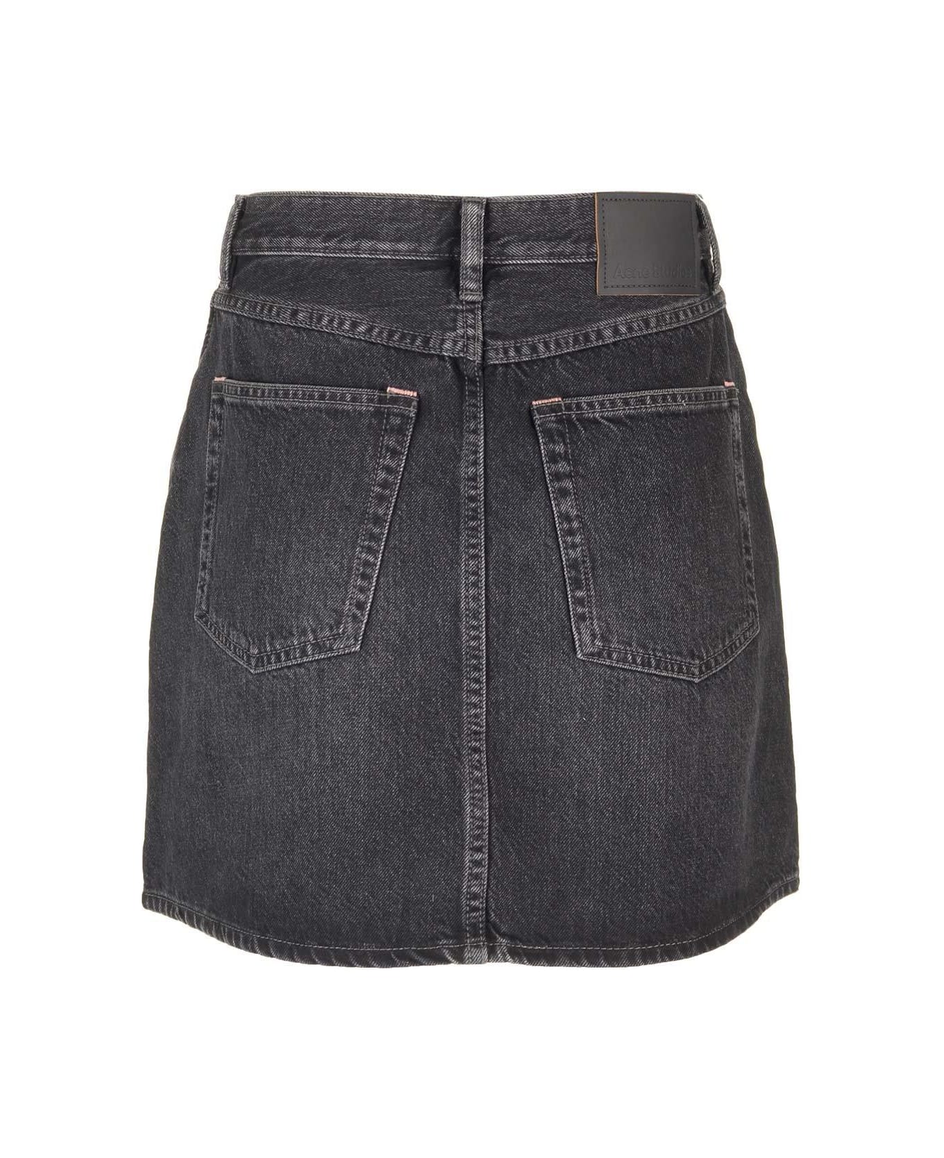 Acne Studios High-waisted Denim Mini Skirt - Black スカート